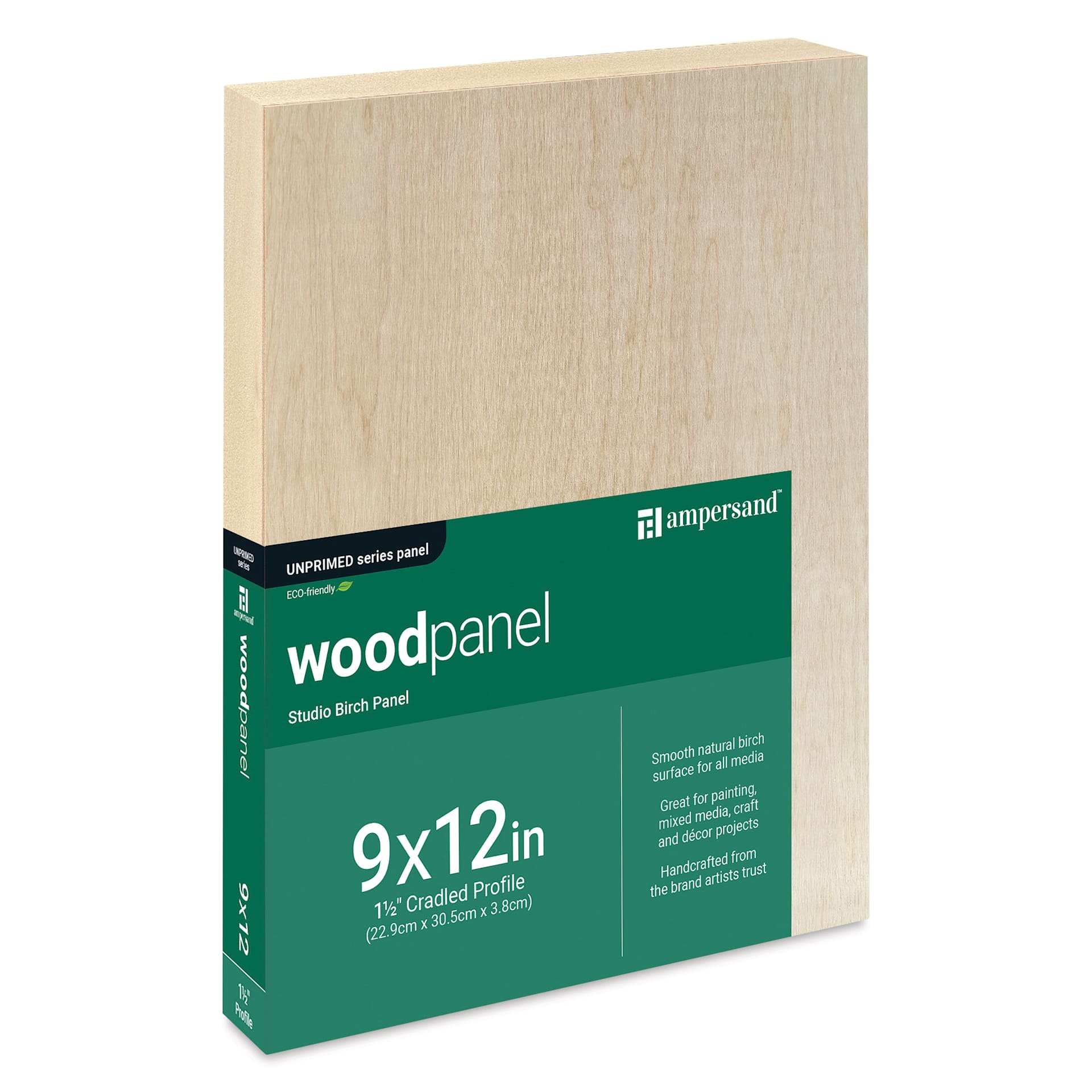 Ampersand Woodpanel - 9" x 12", 1-1/2" Cradle