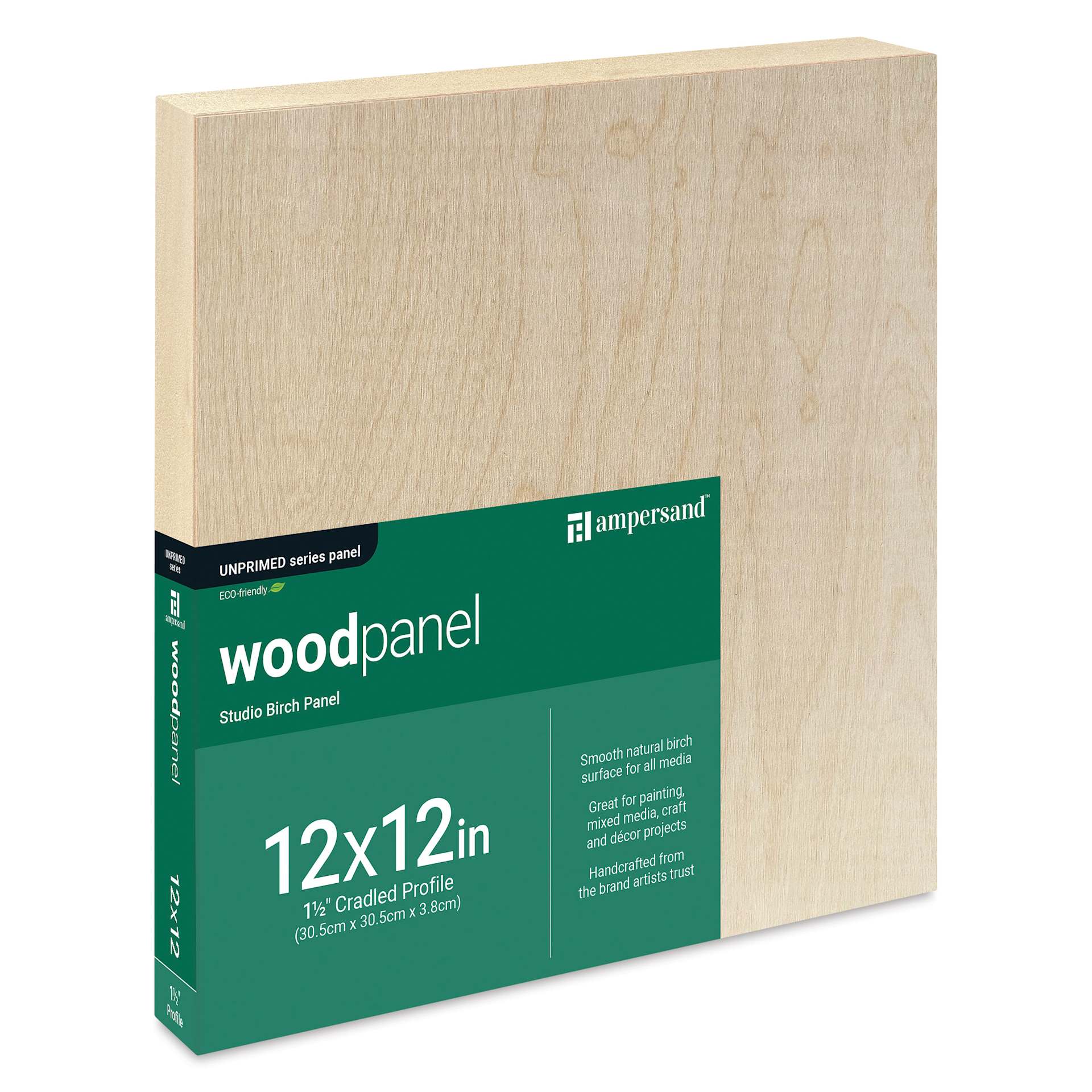 Ampersand Woodpanel - 12" x 12", 1-1/2" Cradle