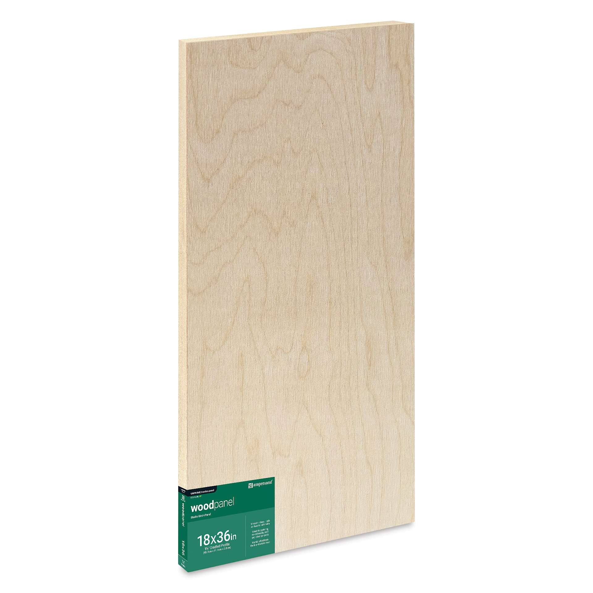 Ampersand Woodpanel - 18" x 36", 1-1/2" Cradle