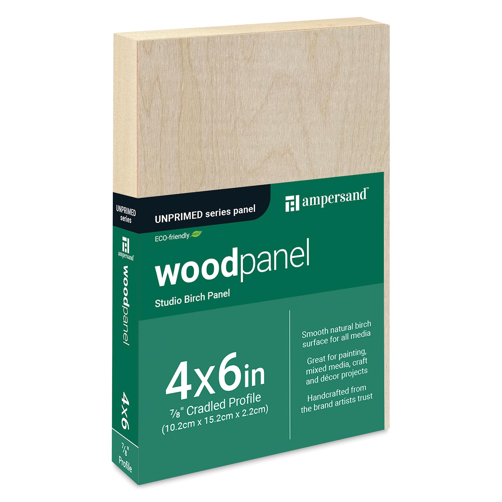 Ampersand Woodpanel - 4" x 6", 7/8 Cradle