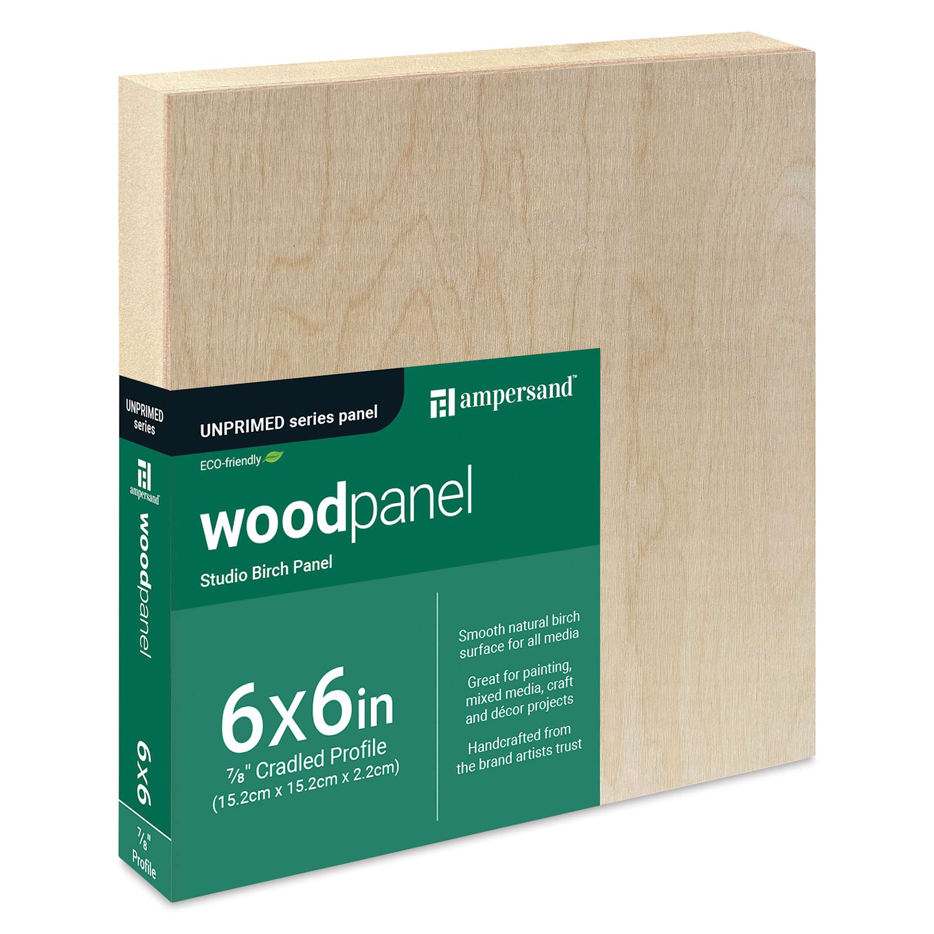 Ampersand Woodpanel - 6" x 6", 7/8 Cradle