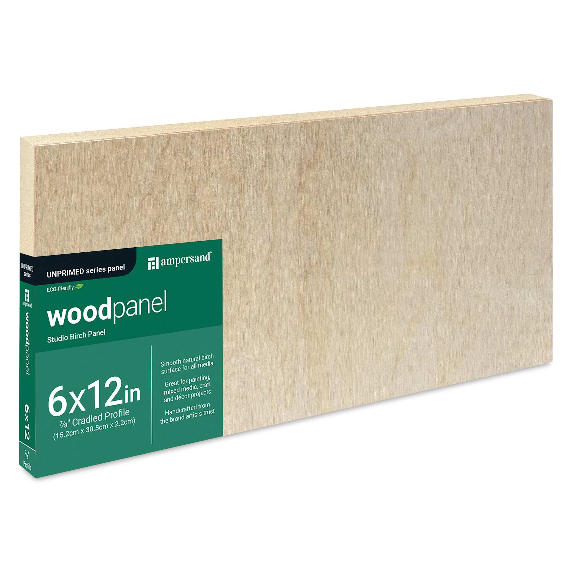 Ampersand Woodpanel - 6" x 12", 7/8 Cradle