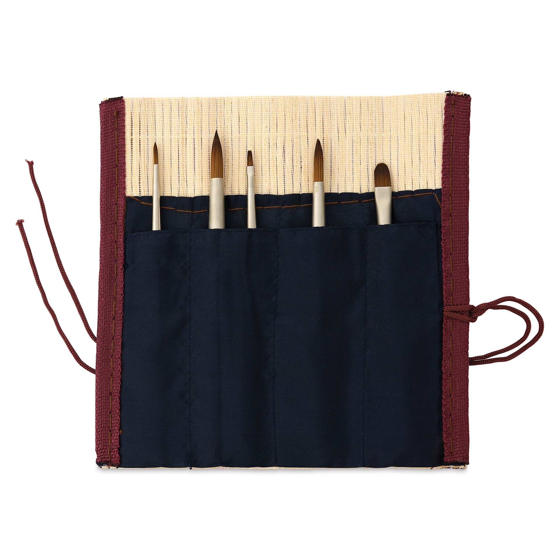 Raphaël x Monet Mini Watercolor Brush Set, brushes in bamboo travel roll
