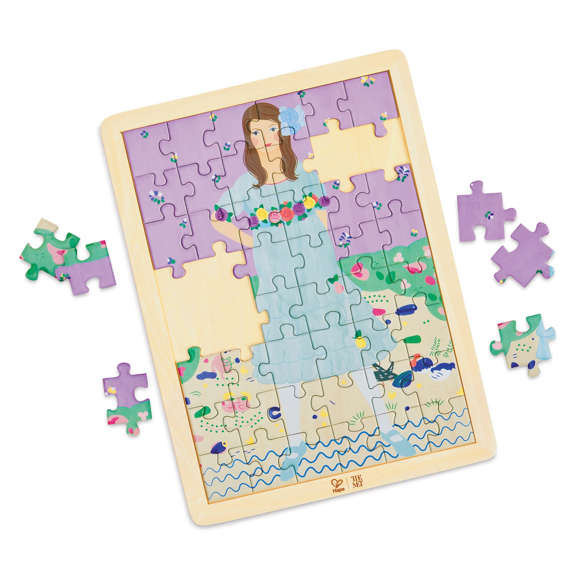 Hape x The Met Klimt Mäda Primavesi Wooden Frame Puzzle - 48 Pieces
