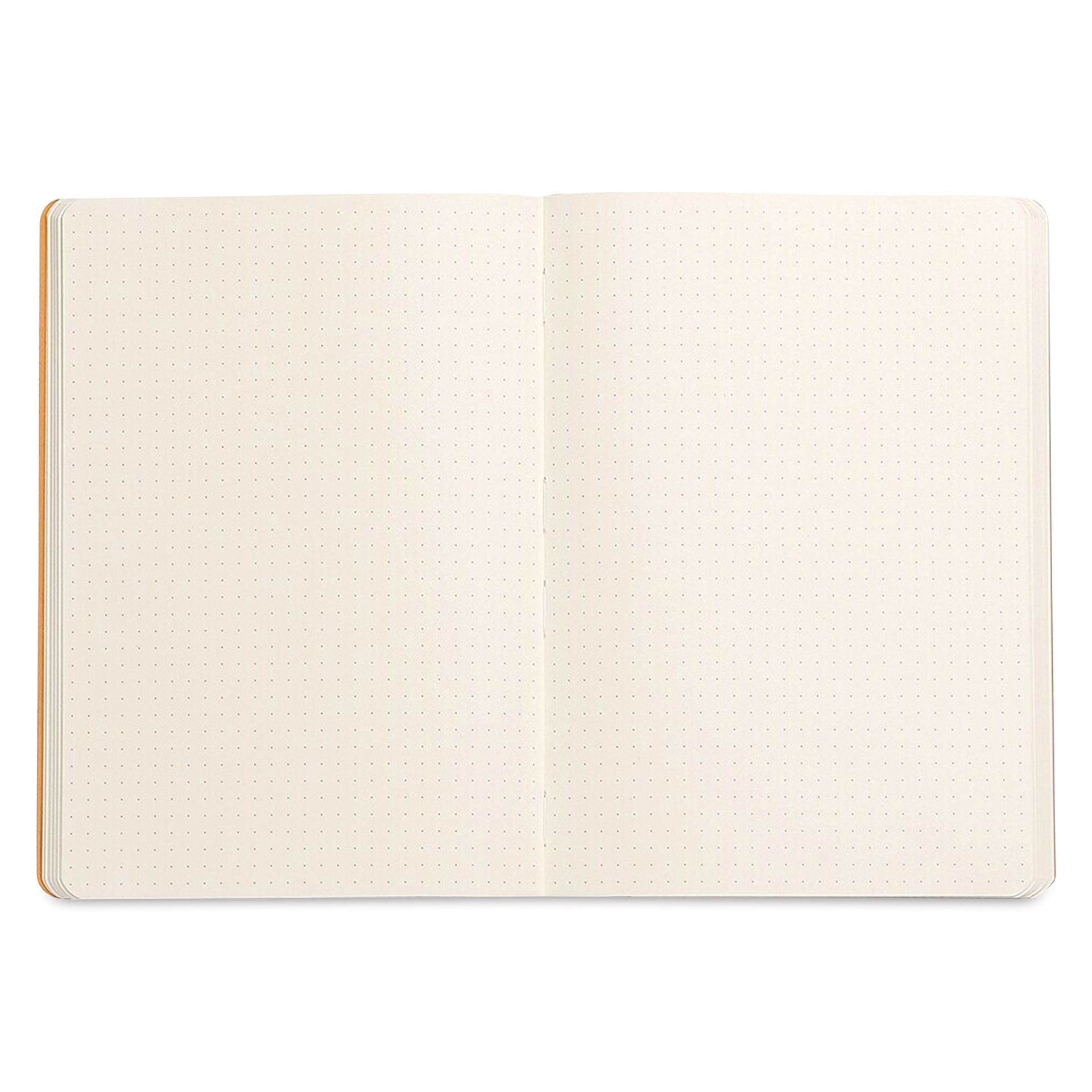 Rhodia Rhodiarama Softcover Notebook - A5, Black, Dot Grid, open