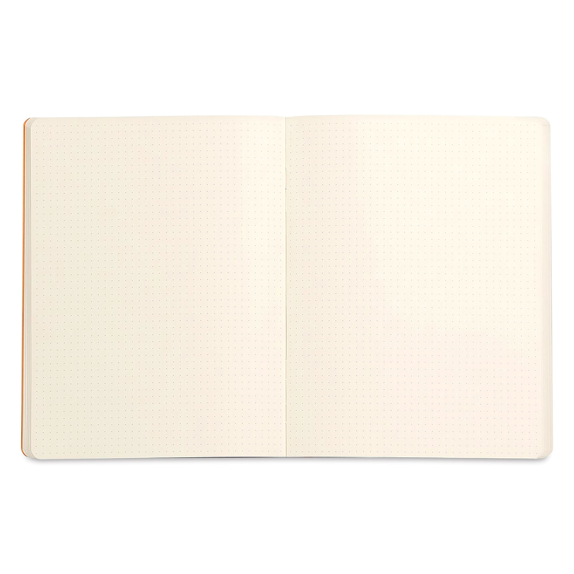 Rhodia Rhodiarama Softcover Notebook - A6, Black, Dot Grid, open