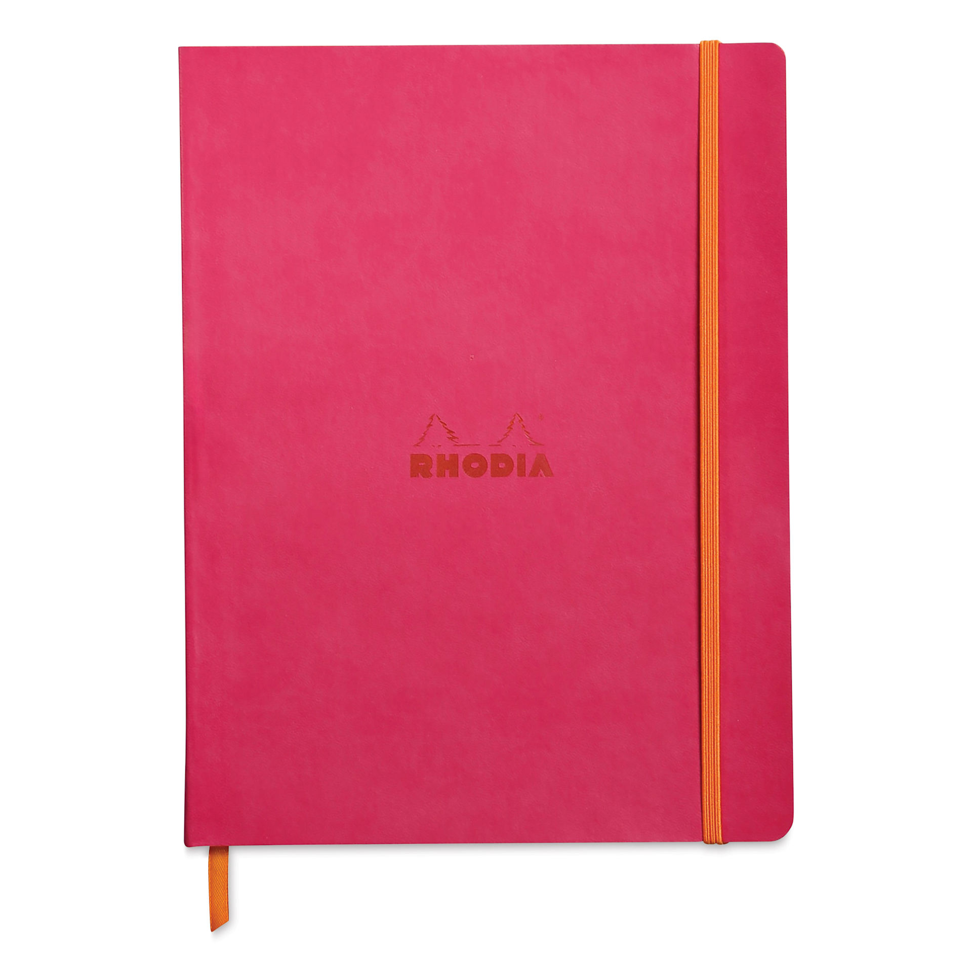Rhodia Rhodiarama Softcover Notebook - 7-1/2" x 9-7/8", Raspberry, Lined