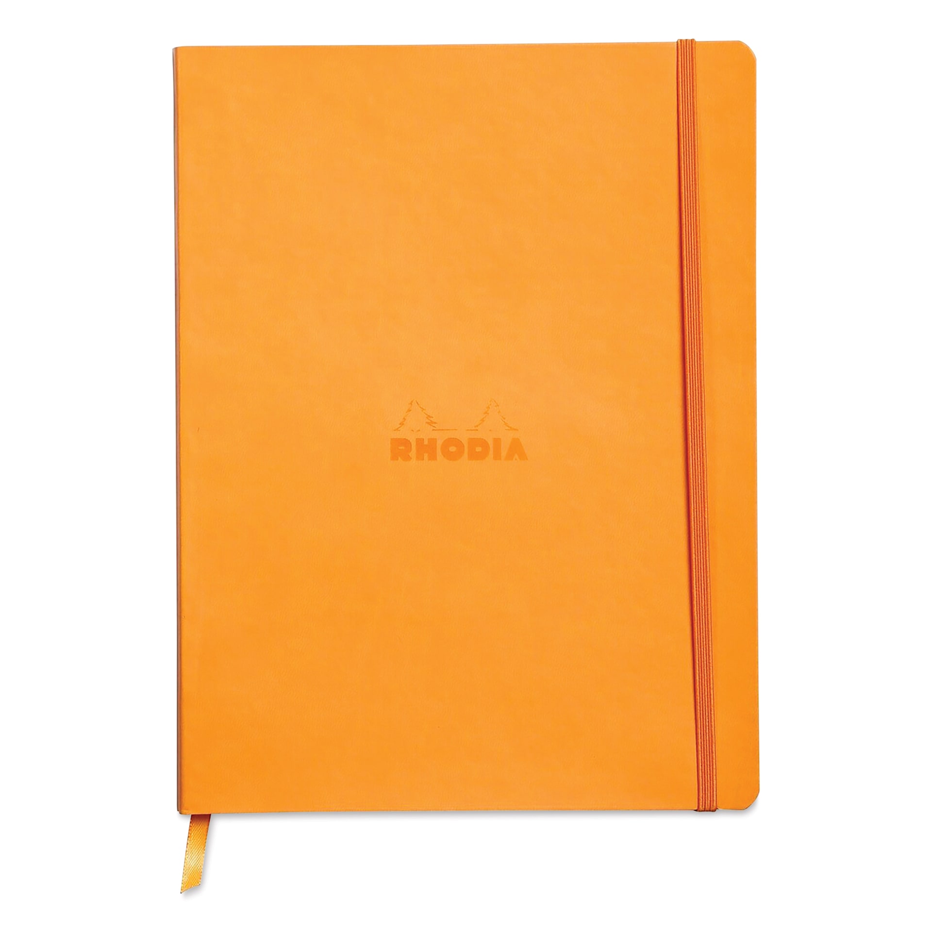 Rhodia Rhodiarama Softcover Notebook - 7-1/2" x 9-7/8", Orange, Dot Grid