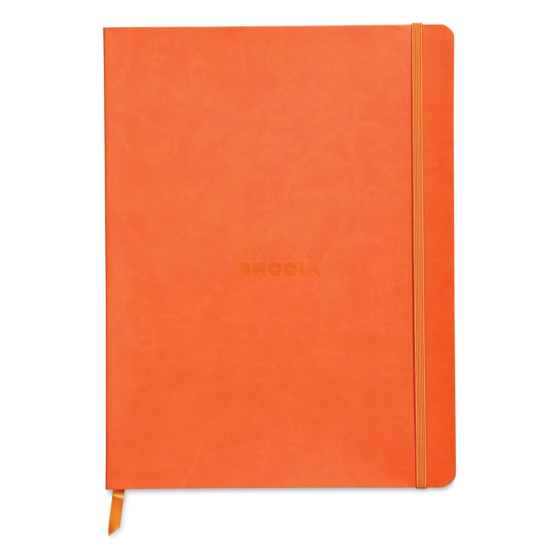 Rhodia Rhodiarama Softcover Notebook - 7-1/2" x 9-7/8", Tangerine, Lined