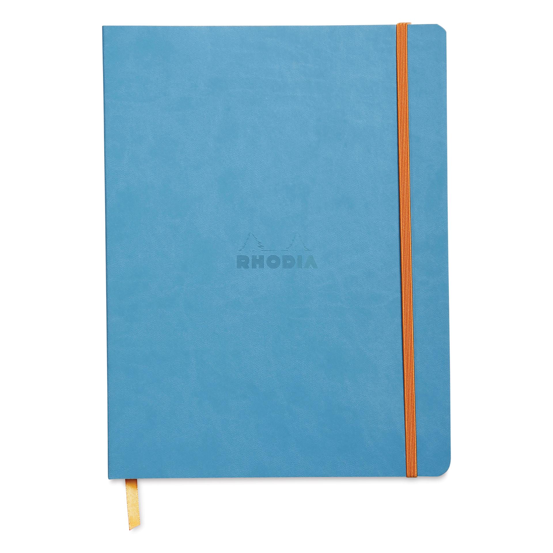 Rhodia Rhodiarama Softcover Notebook - 7-1/2" x 9-7/8", Turquoise, Lined