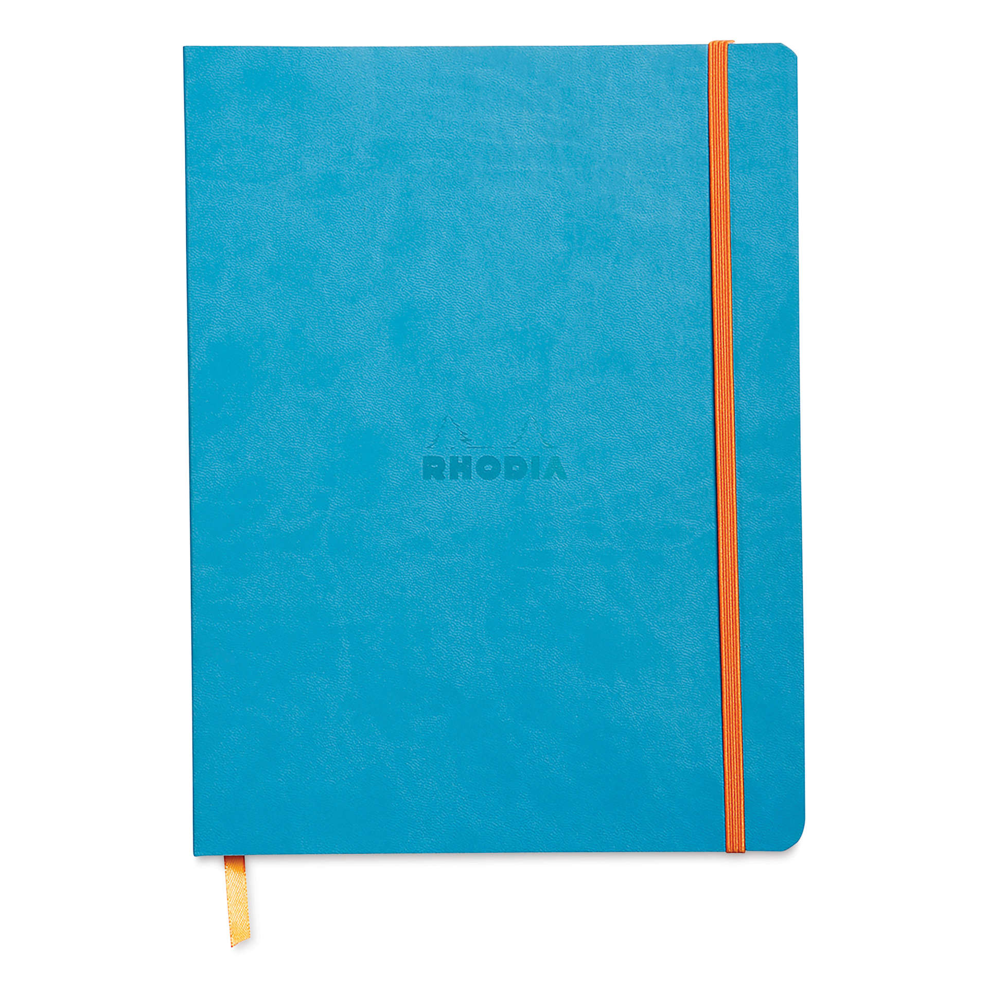 Rhodia Rhodiarama Softcover Notebook - 7-1/2" x 9-7/8", Turquoise, Dot Grid