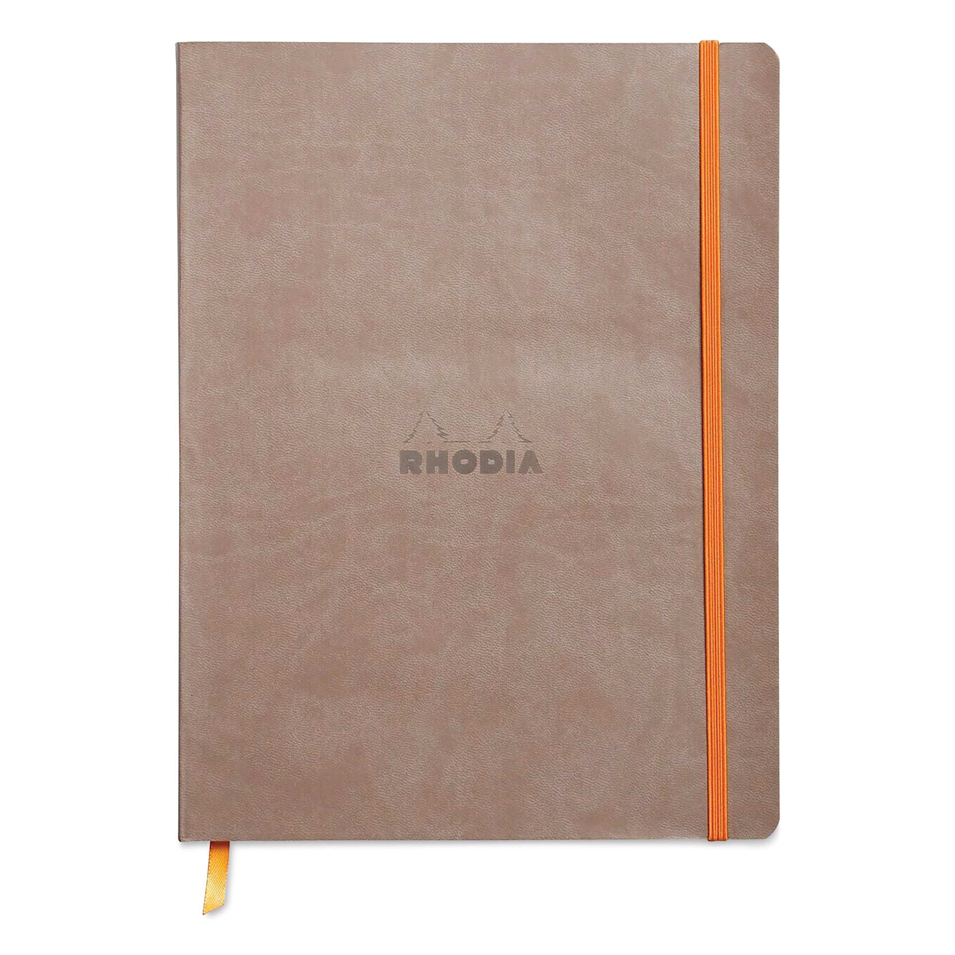 Rhodia Rhodiarama Softcover Notebook - 7-1/2" x 9-7/8", Taupe, Dot Grid