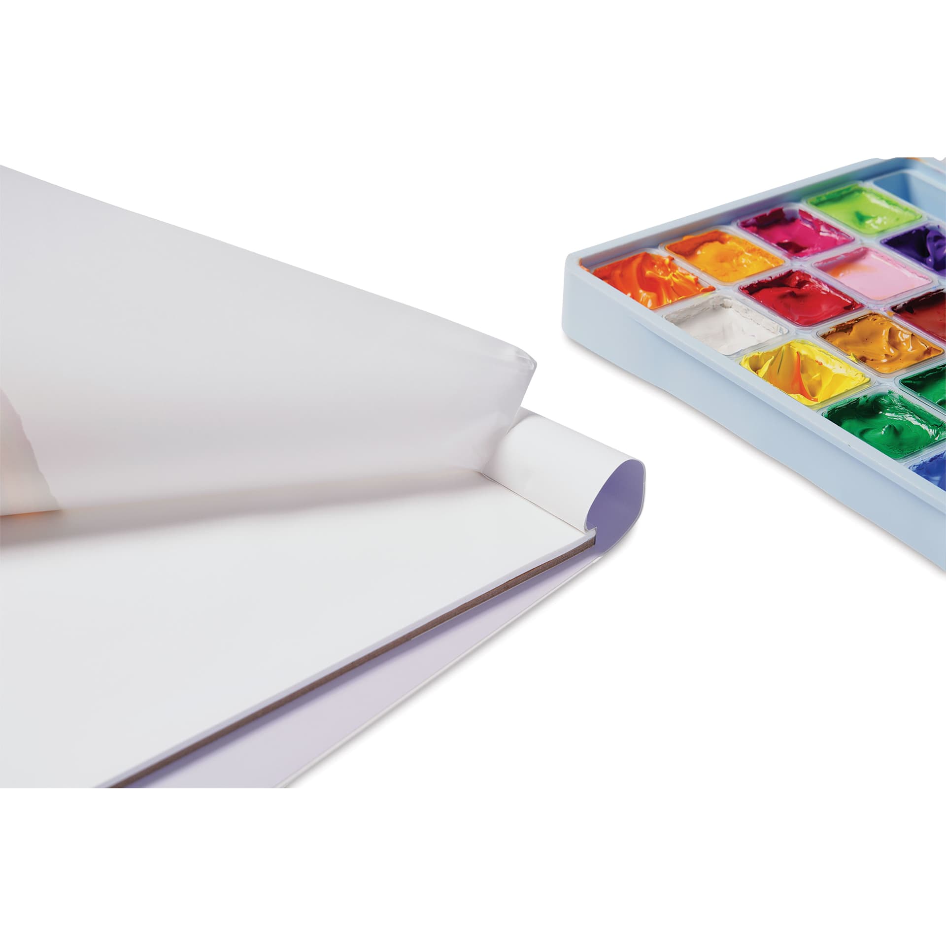 Himi Tear-Off Palette Pad - 255 mm x 145 mm corner lifted to show its removal