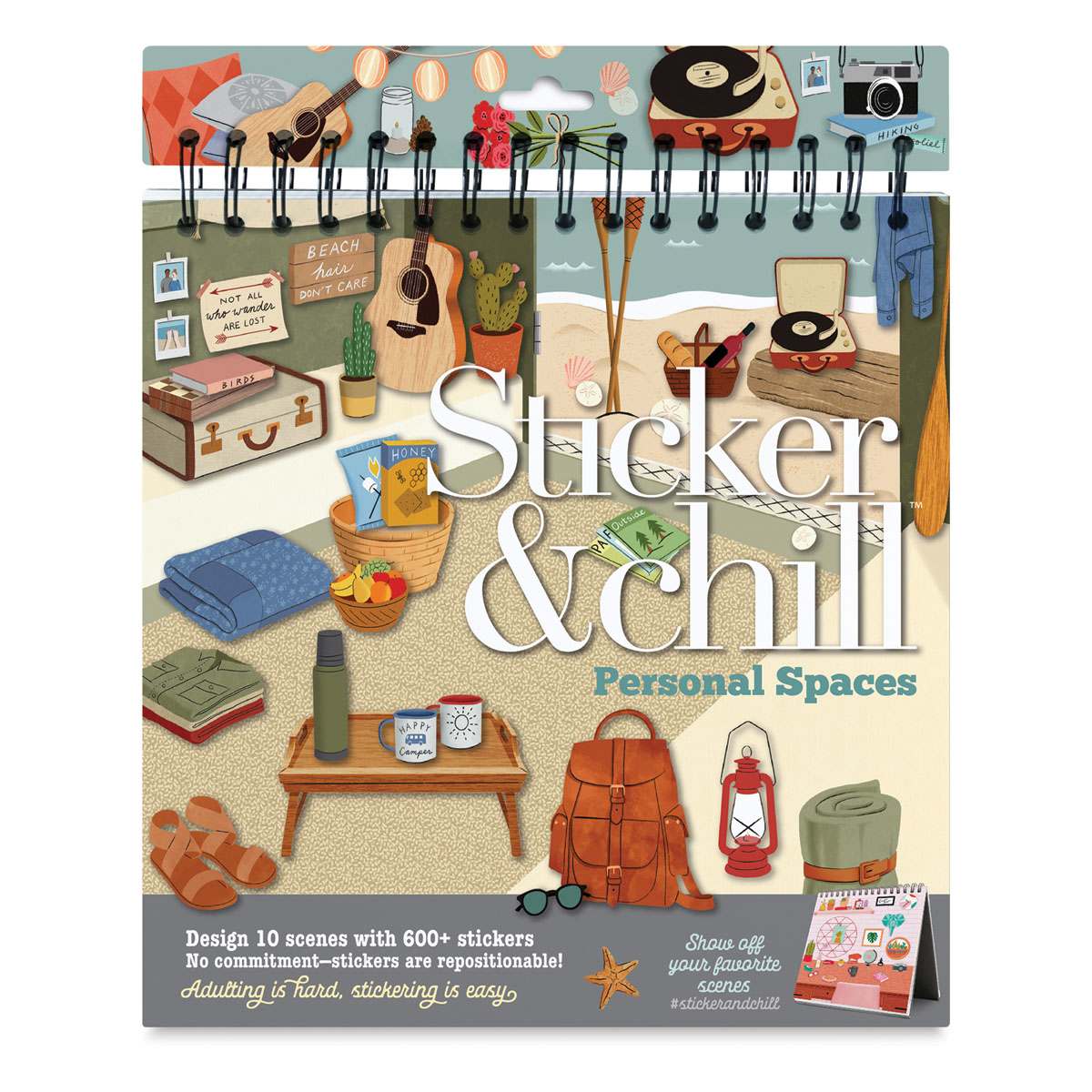 Sticker & Chill Sticker Kits - Front cover of Personal Spaces Kit