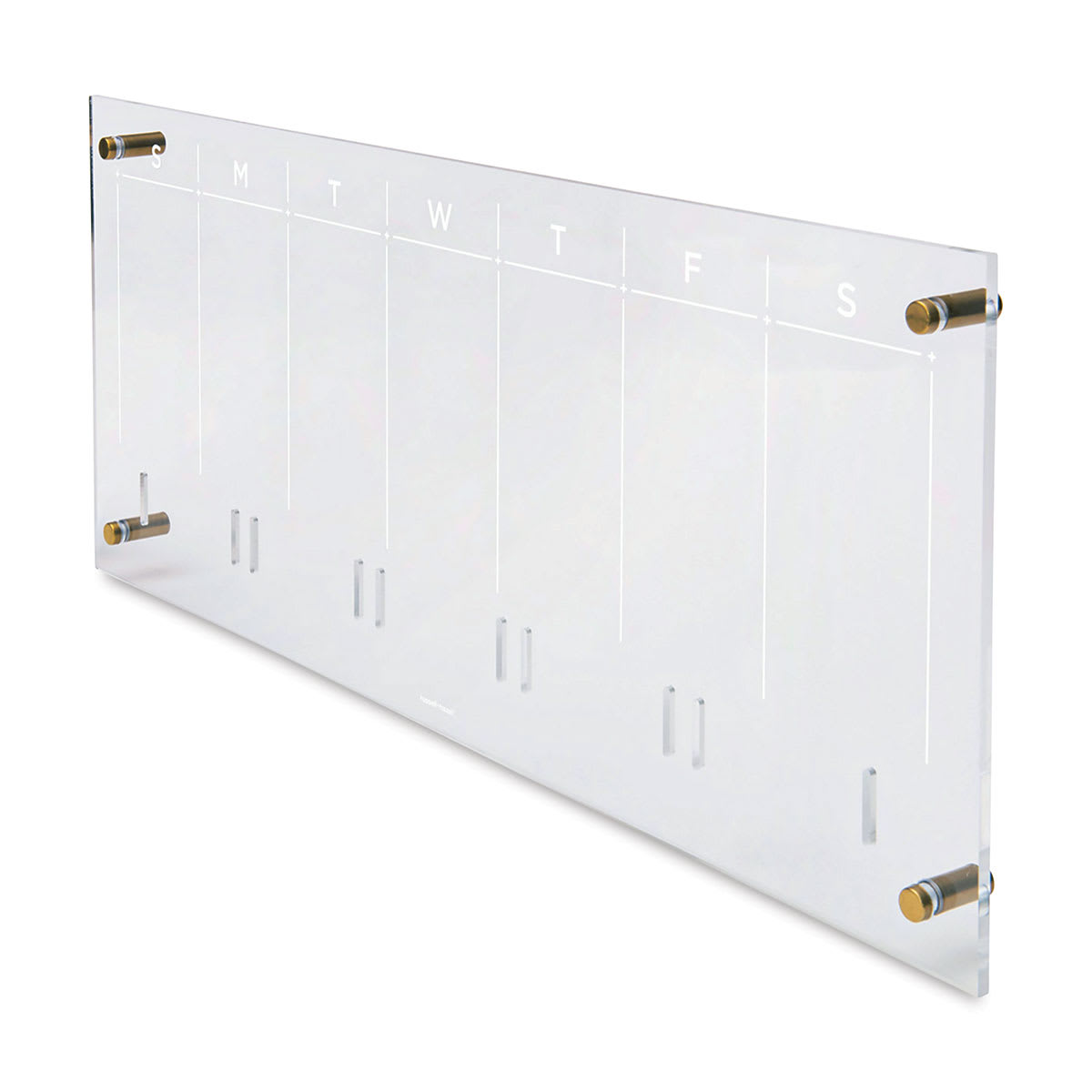 Russell and Hazel Acrylic Weekly Wall Calendar - 24"W x 1/4"D x 10"H