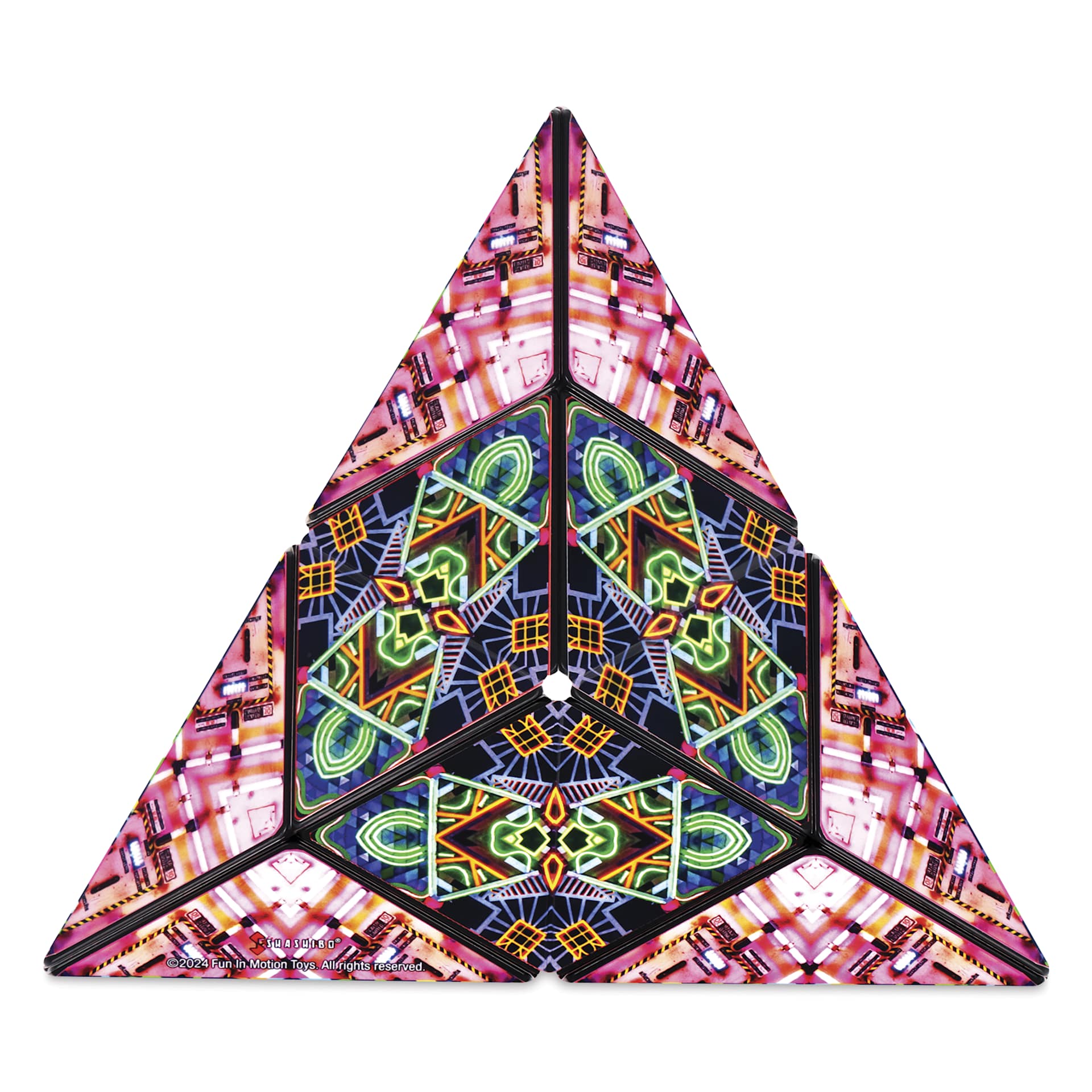 Shashibo Puzzle Toy - Eternal Friends, folded into pyramid