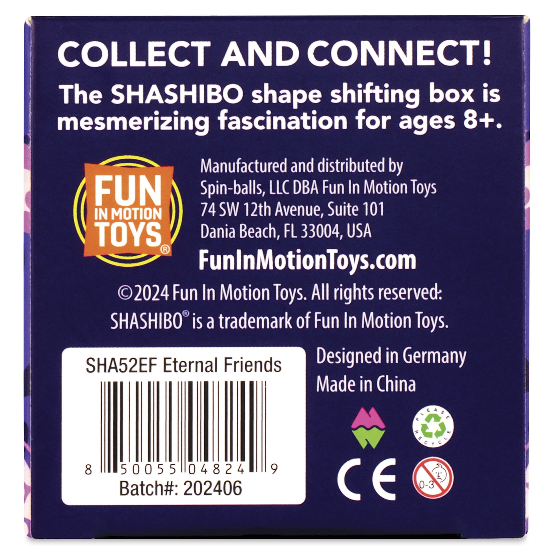 Shashibo Puzzle Toy - Eternal Friends, back of packaging