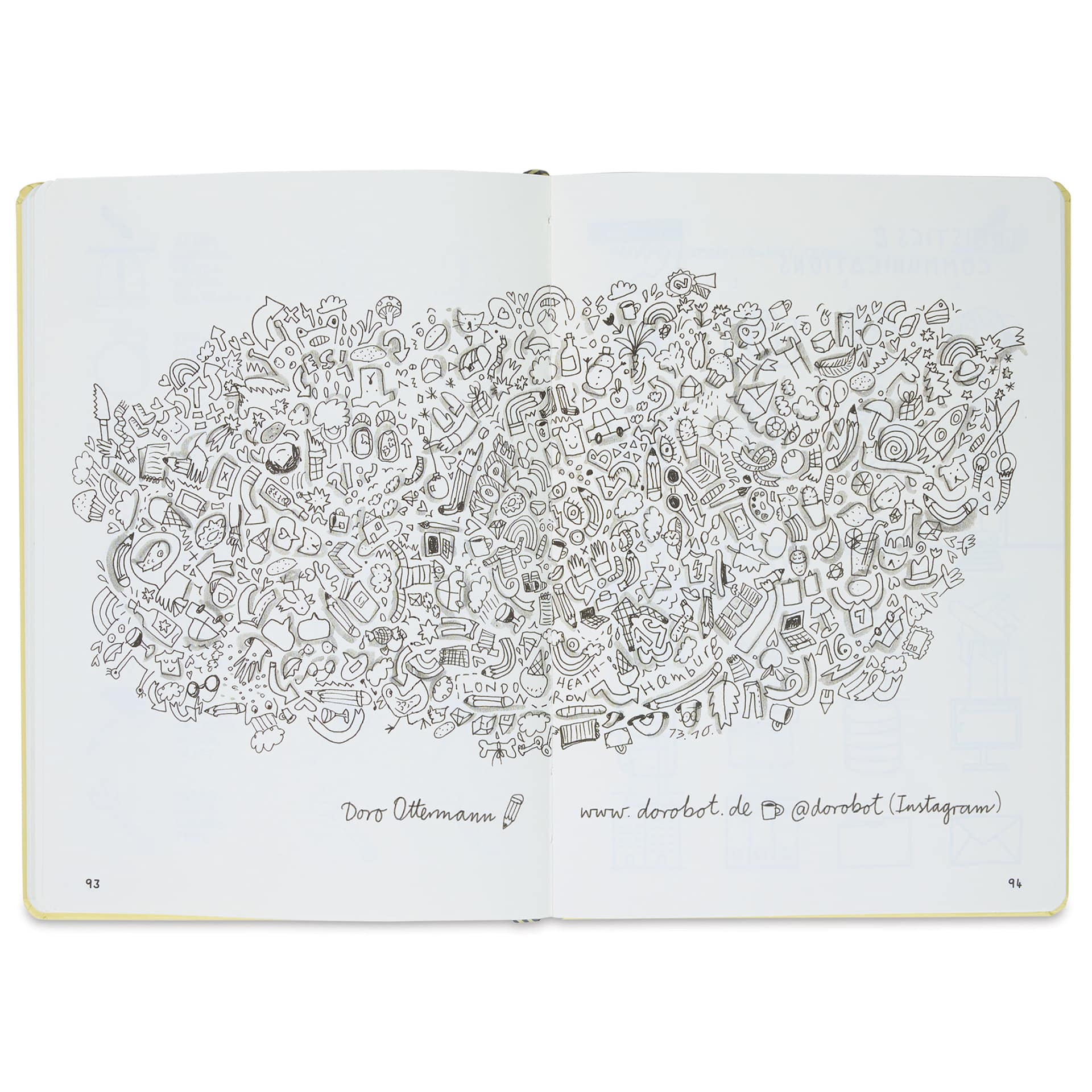 Leuchtturm1917 Hardcover Sketchnote Journal - Vanilla, 5-3/4" x 8-1/4", illustration by Otto Ottermann