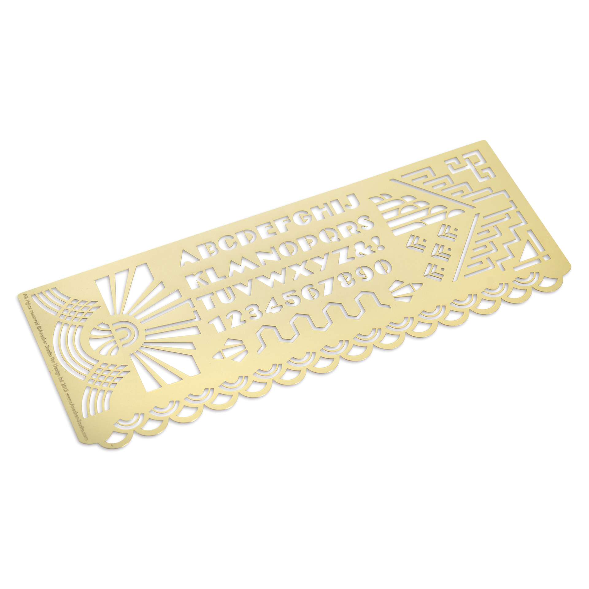 Another Studio Brass Stencil - Art Deco