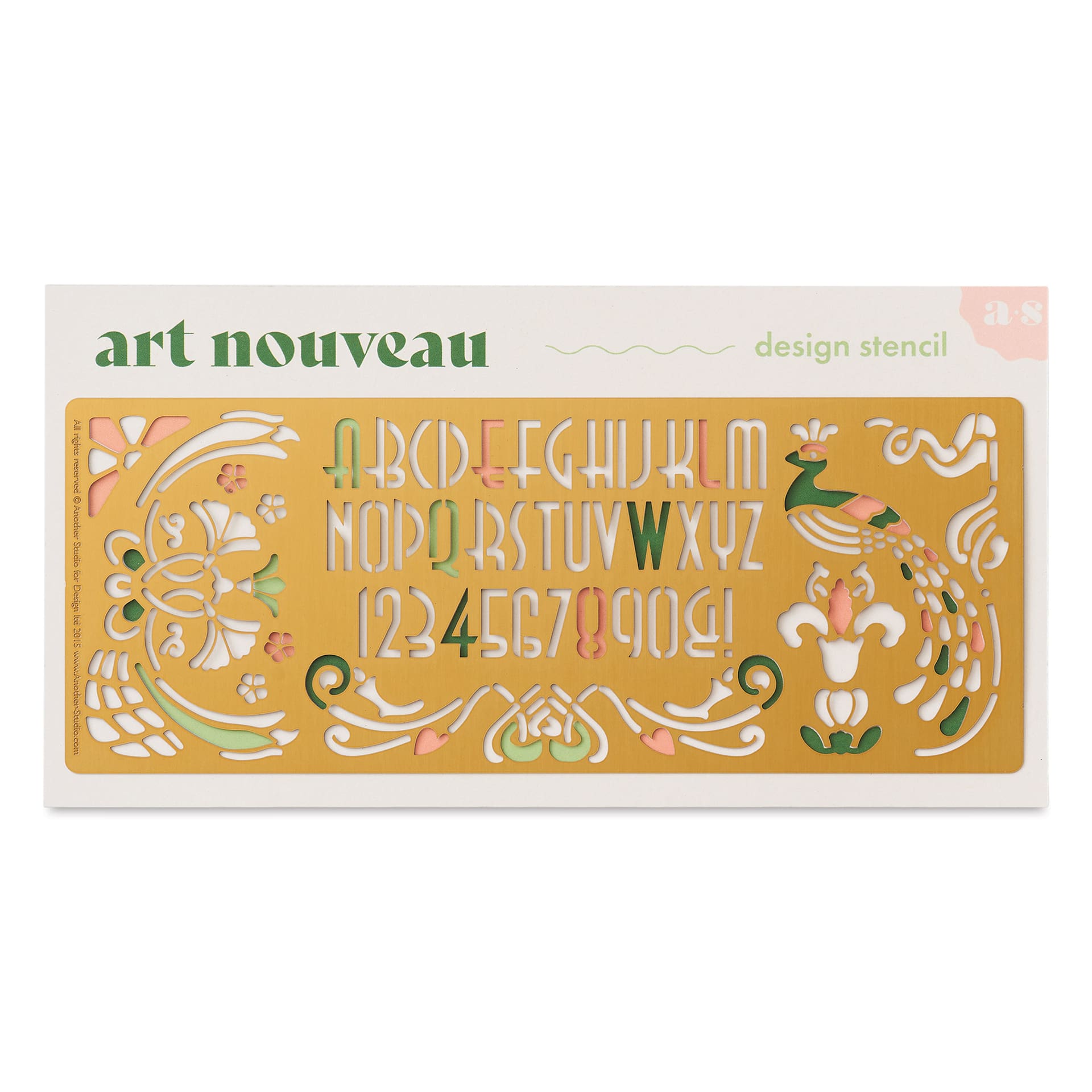 Another Studio Brass Stencil - Nouveau, front of packaging