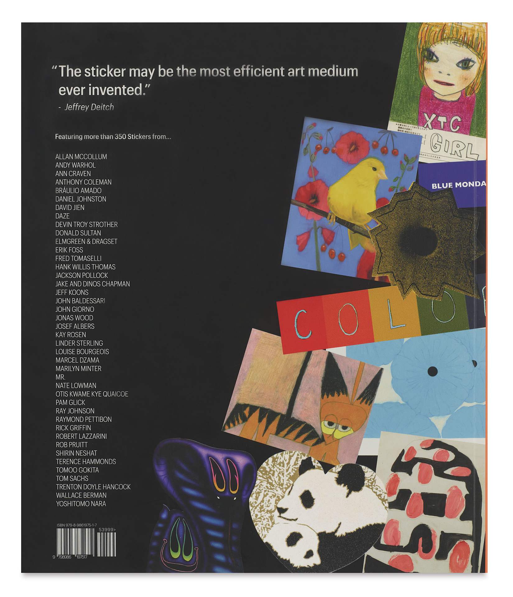 The Unbelievably Fantastic Artists’ Sticker Book, back cover