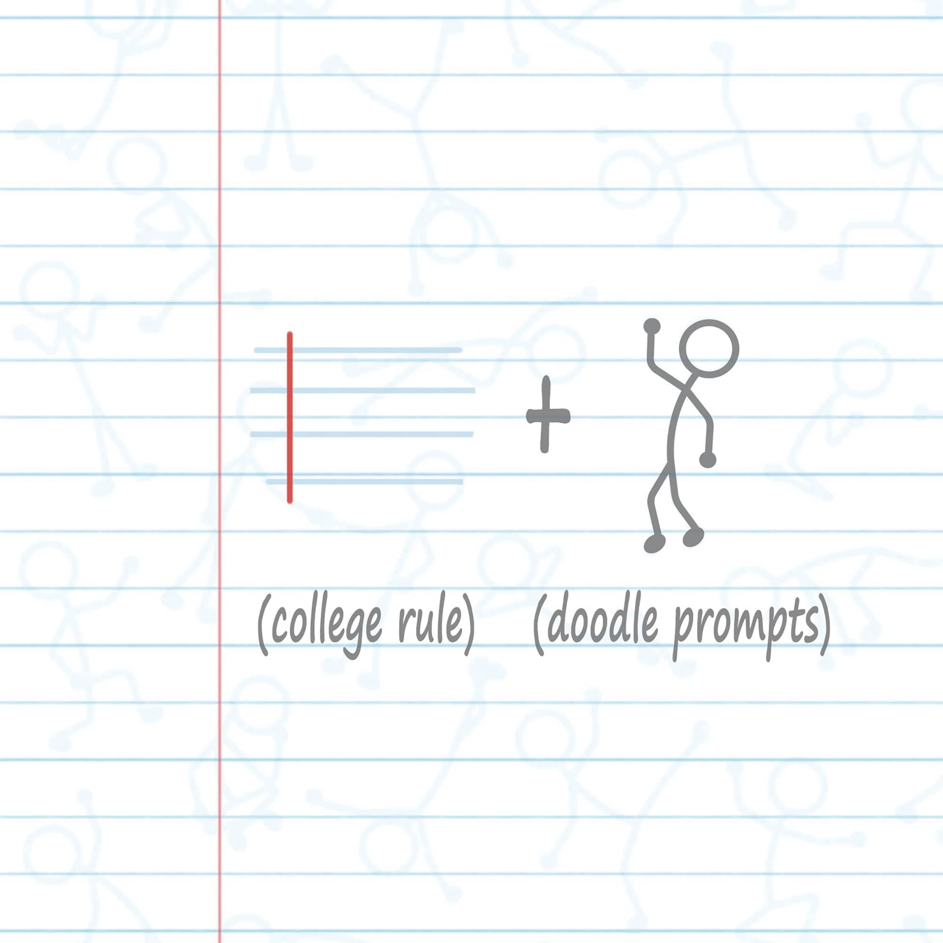 Roaring Spring Doodlewrite Spiral Notebook - 8-1/2" x 11", Ruled, 60 Sheets