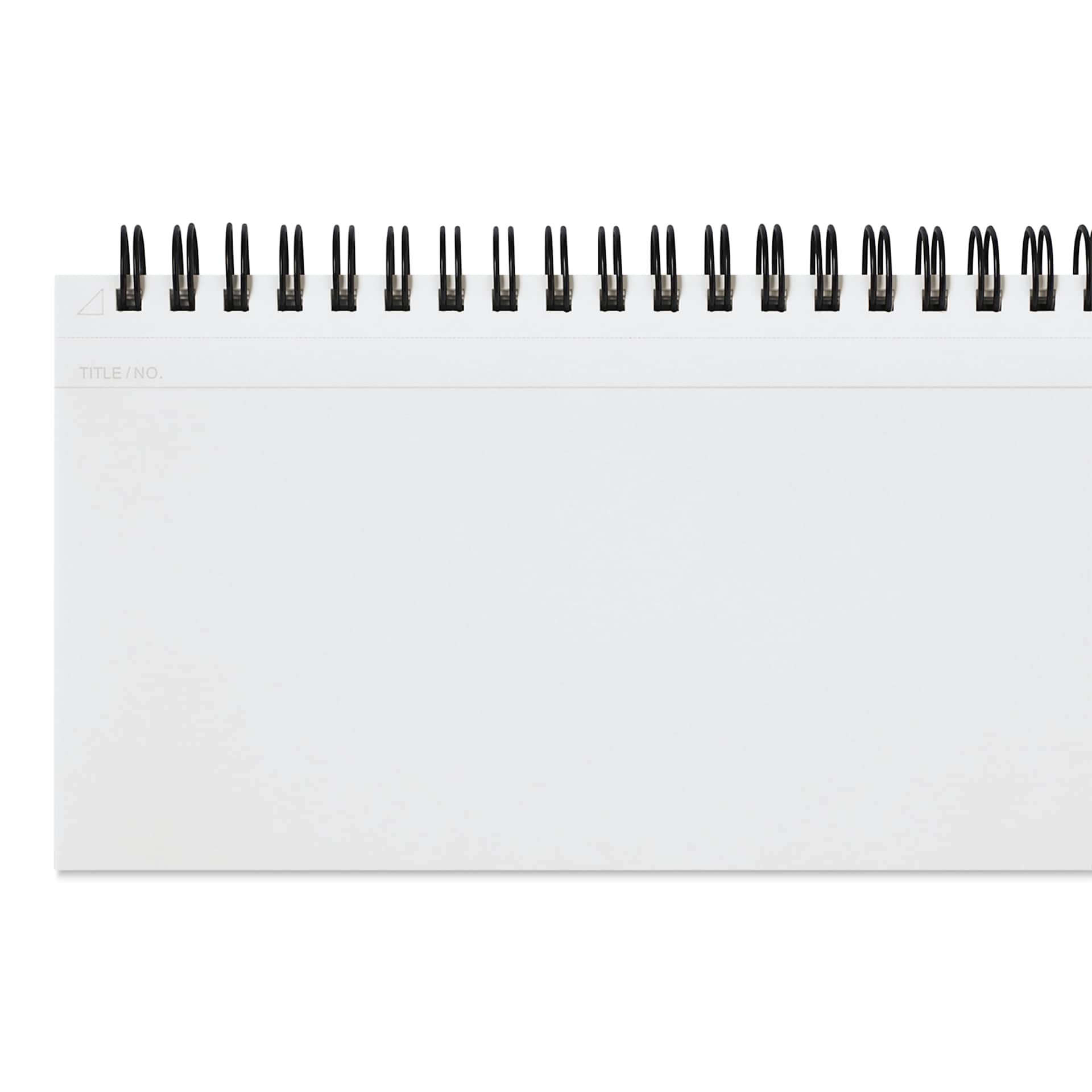 Maruman Mnemosyne Notebook - Black, A4, Blank, close-up of sheet