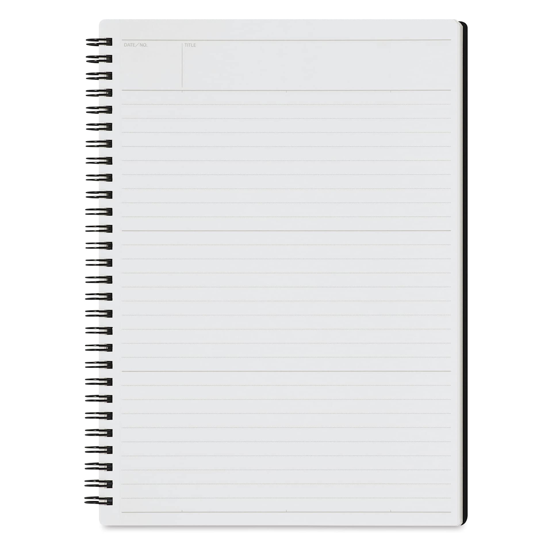 Maruman Mnemosyne Notebook - Black, B5, Lined, open