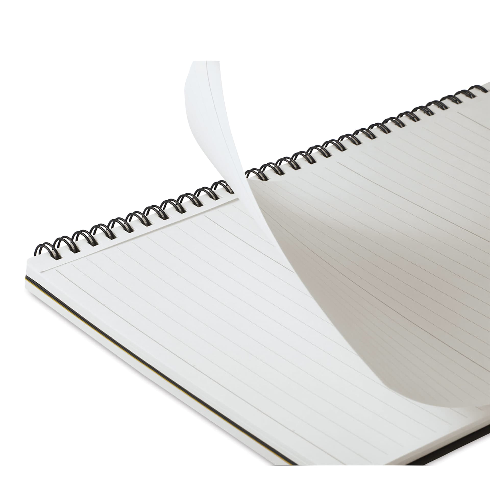 Maruman Mnemosyne Notebook - Black, B5, Lined, sheet being torn from notebook