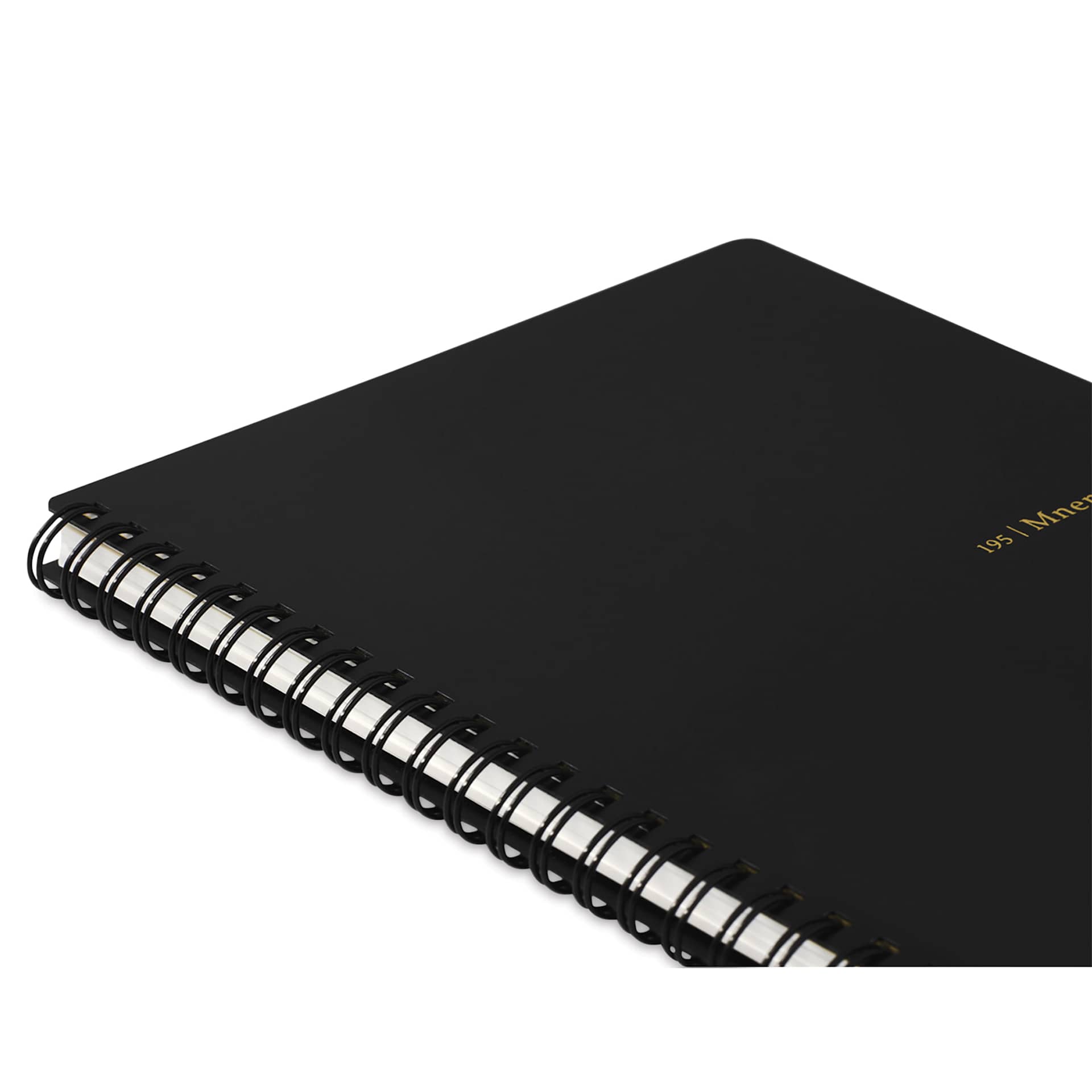 Maruman Mnemosyne Notebook - Black, A5, Lined, corner of notebook
