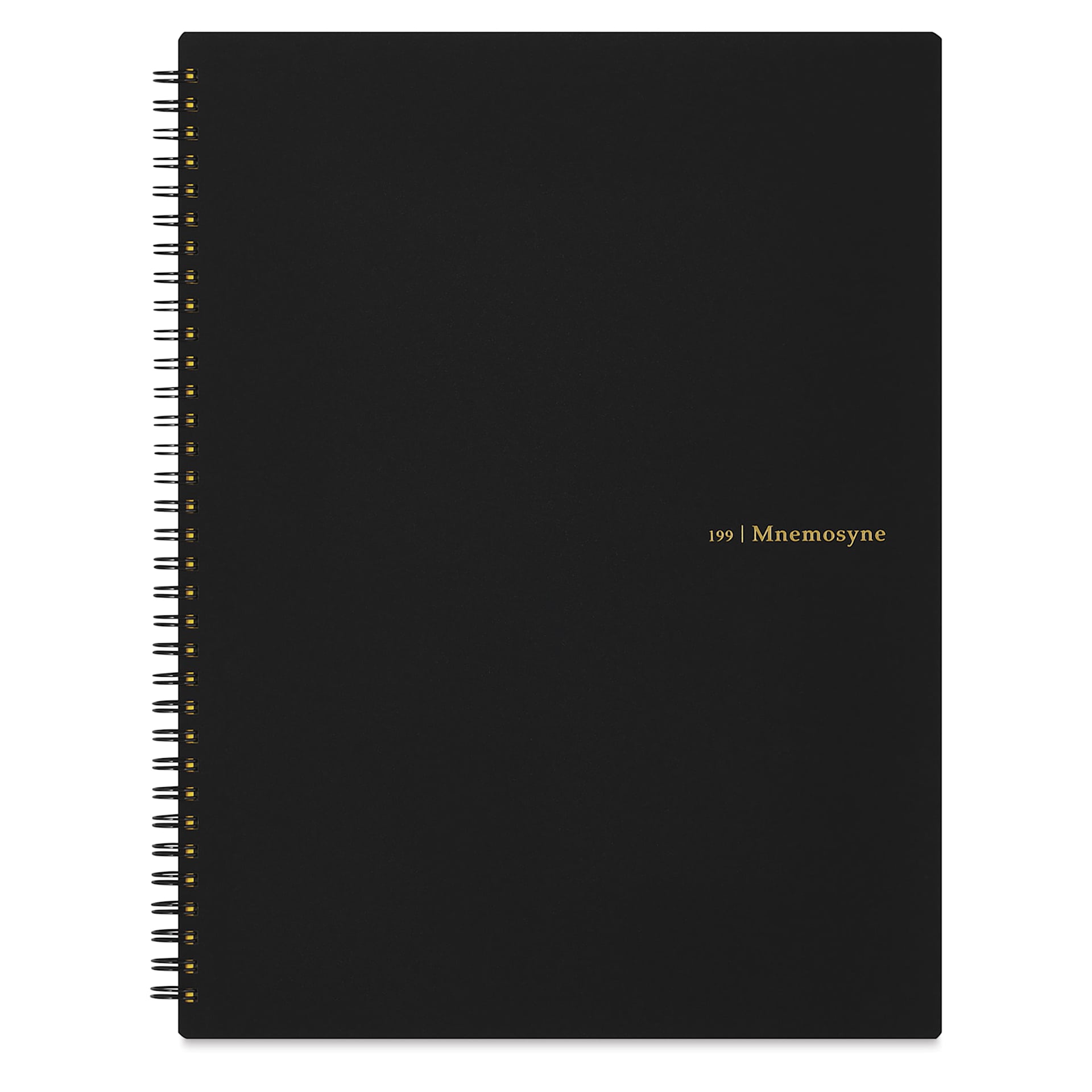 Maruman Mnemosyne Notebook - Black, A4, Lined, front