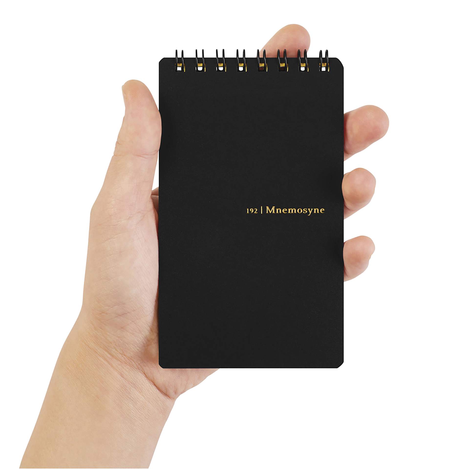 Maruman’s Mnemosyne Reporter Notebook - B7, Black, 3" x 5", in-hand