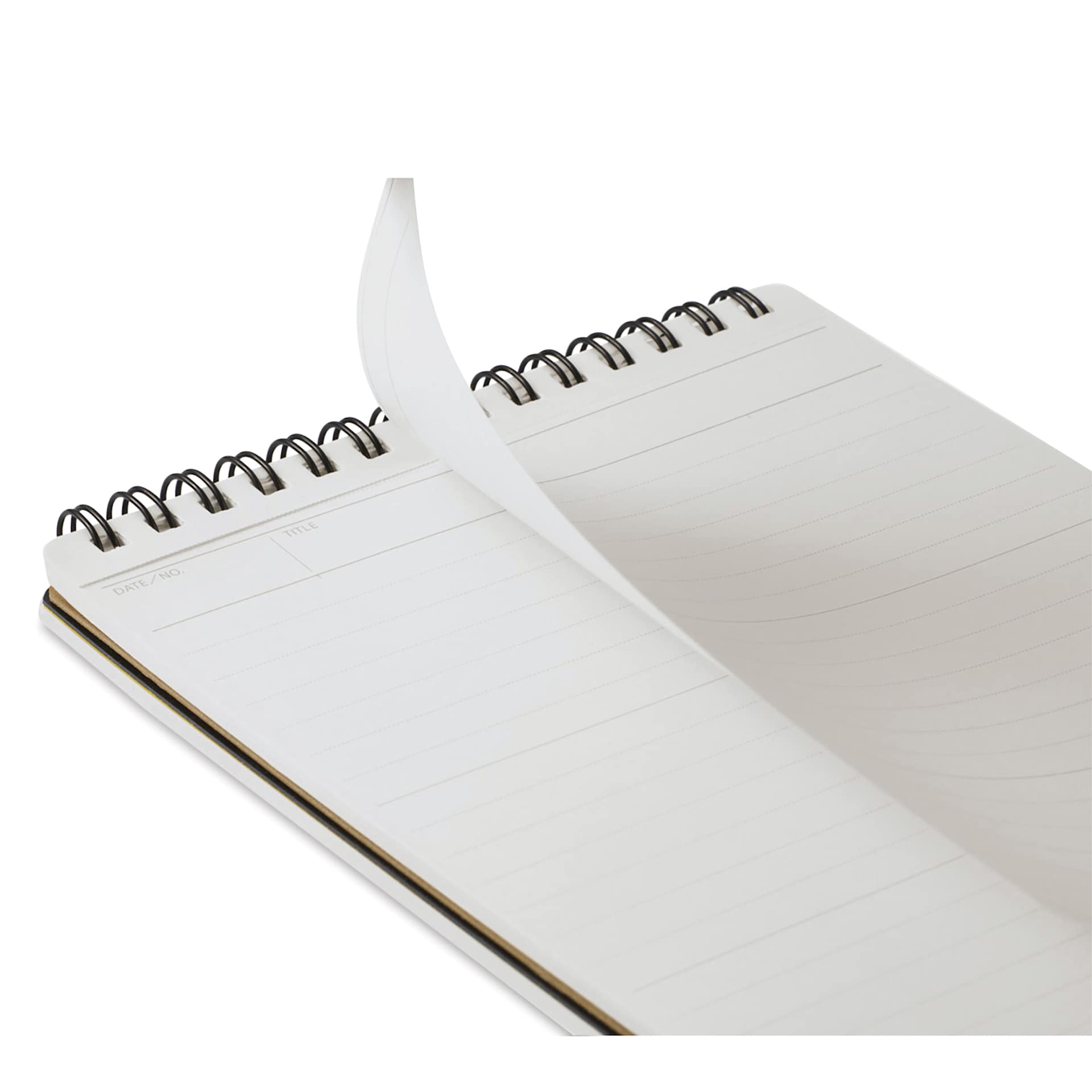 Maruman’s Mnemosyne Reporter Notebook - B6, Black, 5" x 7", sheet being torn from notebook