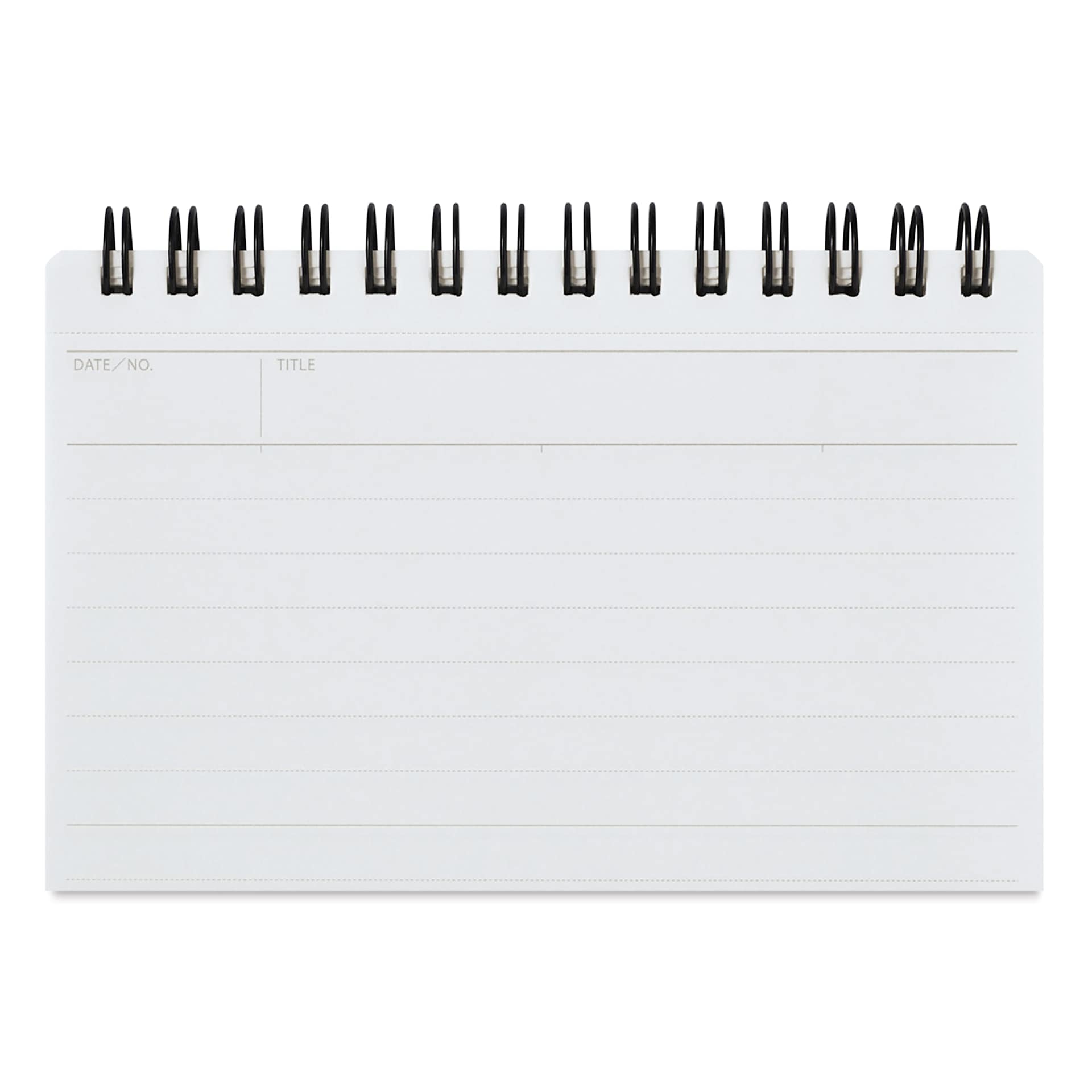 Maruman’s Mnemosyne Reporter Notebook - B6, Black, 5" x 7", close-up of line spacing