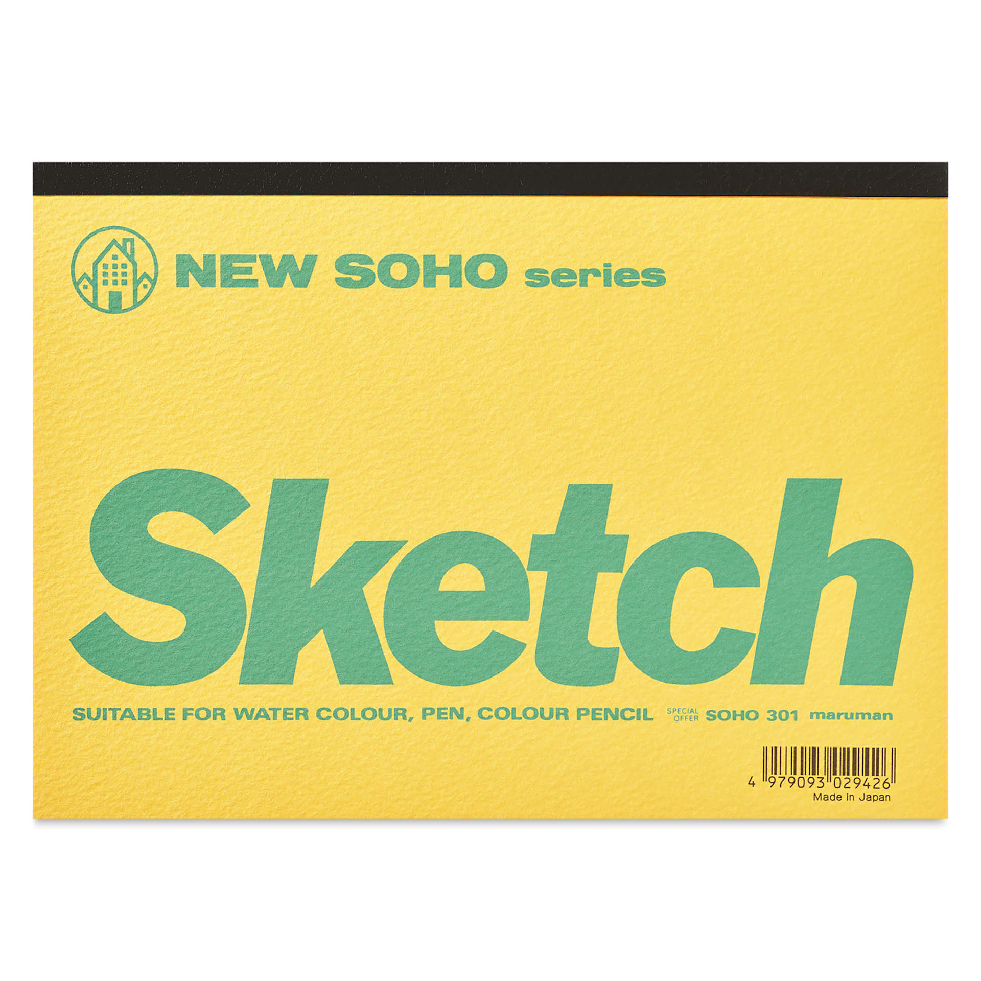 Maruman New Soho Sketch Pad - B6, 4.9" x 6.8", 70 Sheets, front