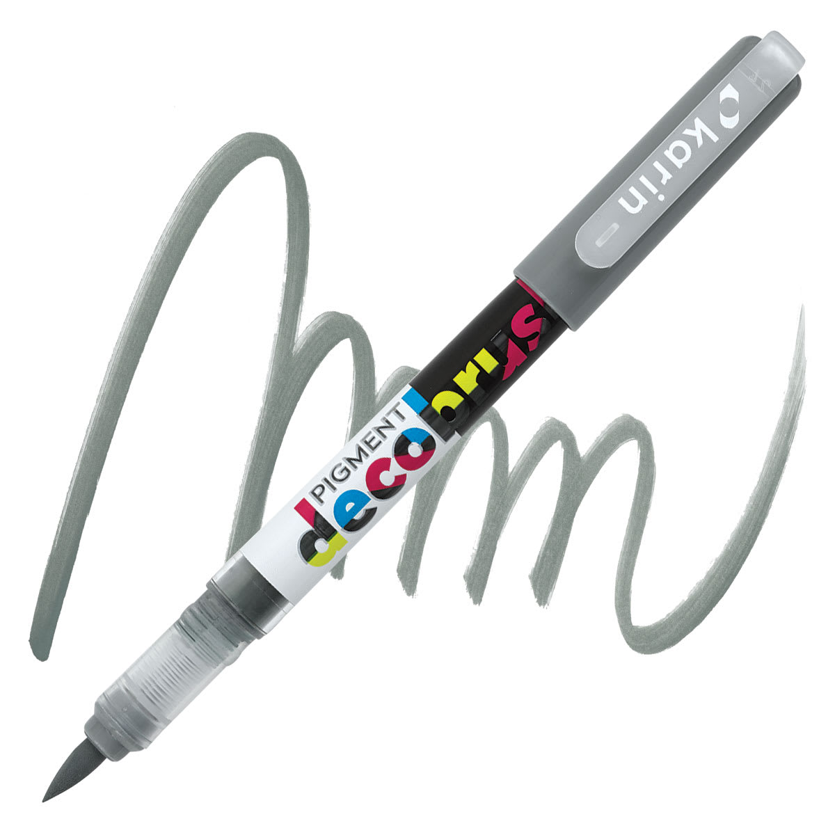 Karin Pigment Decobrush Marker - Neutral Grey 3 marker and swatch
