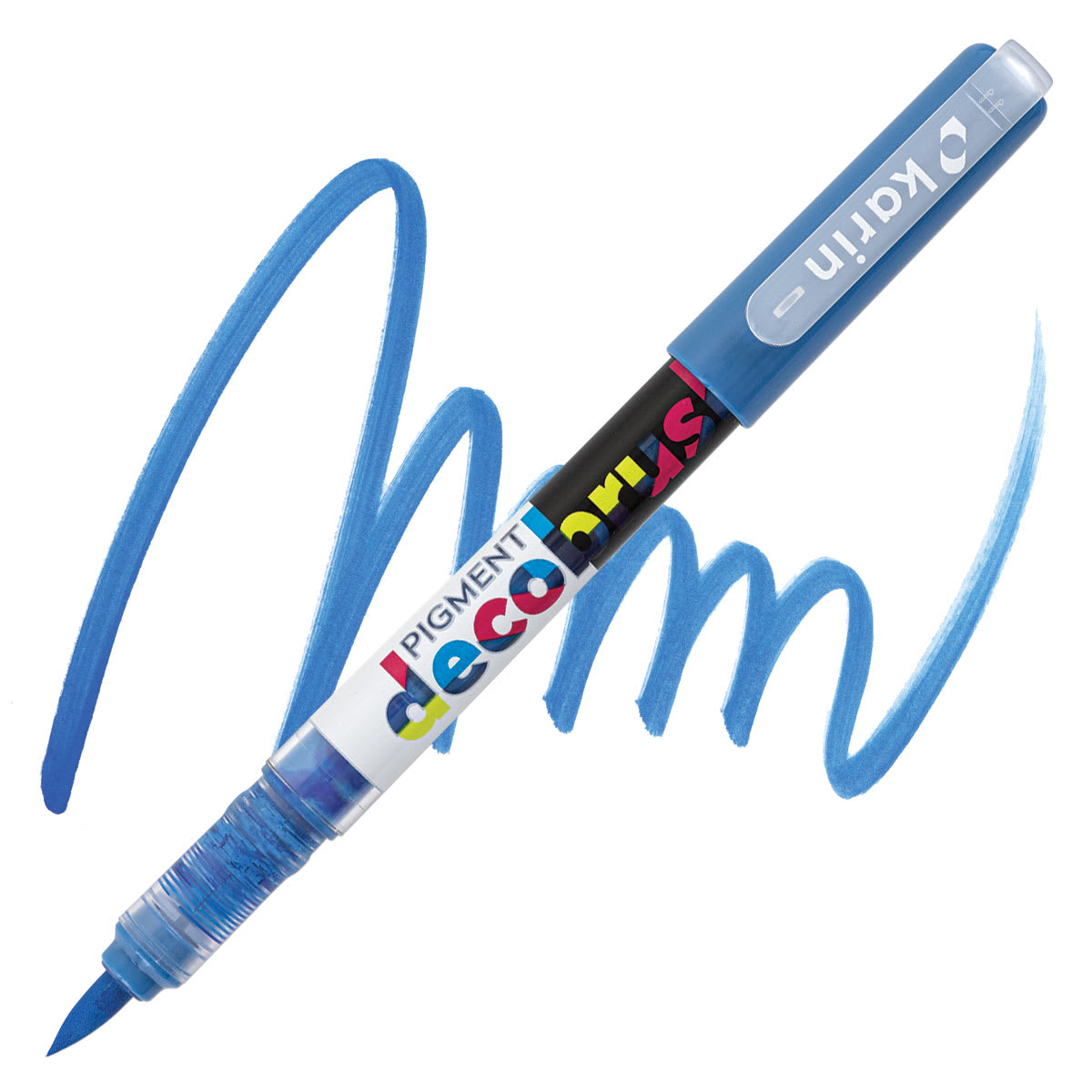 Karin Pigment Decobrush Marker - Light Azure marker and swatch