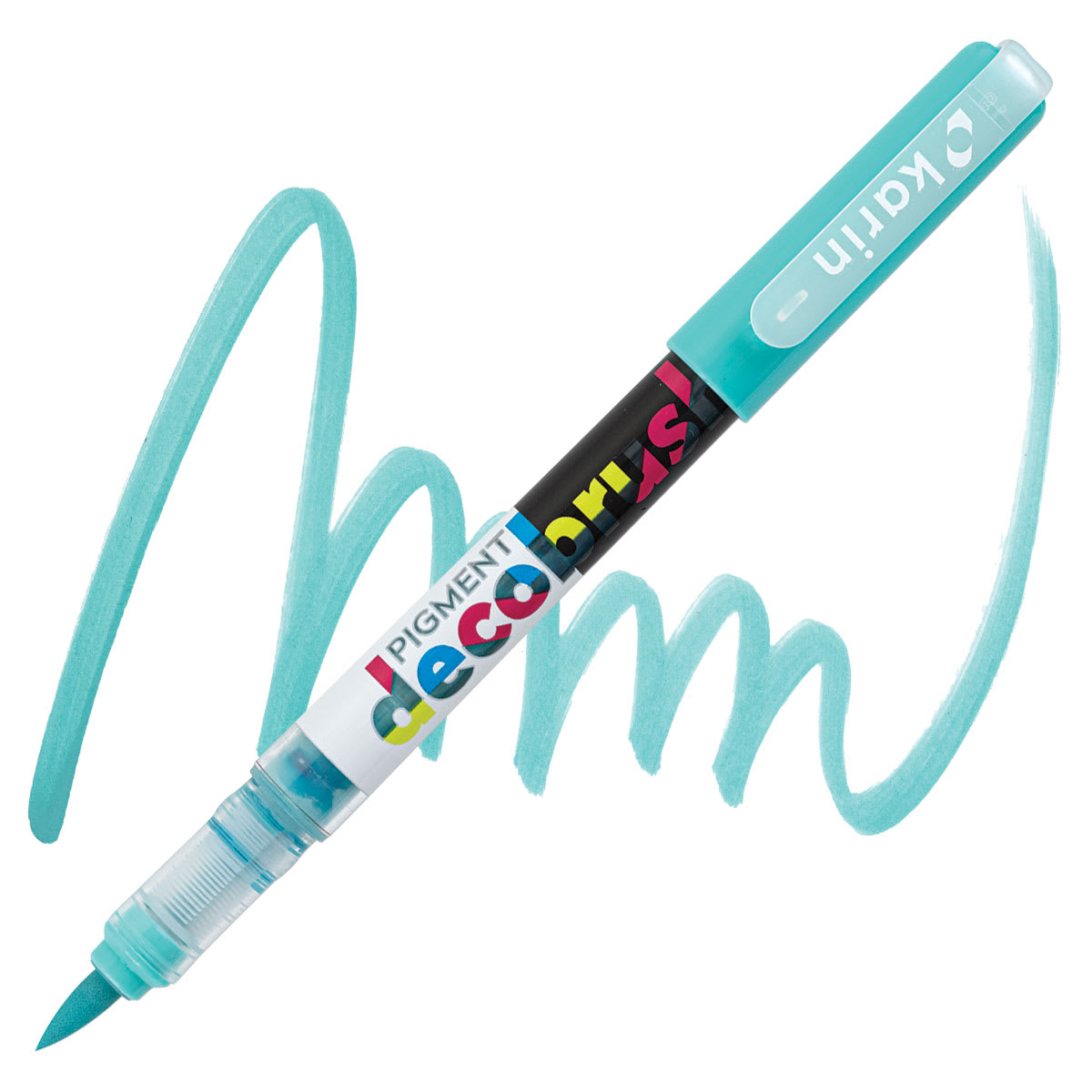 Karin Pigment Decobrush Marker - Cool Aqua marker and swatch