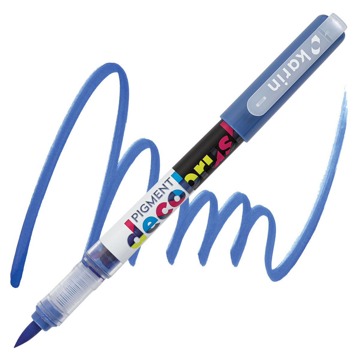 Karin Pigment Decobrush Marker - Egyptian Blue marker and swatch