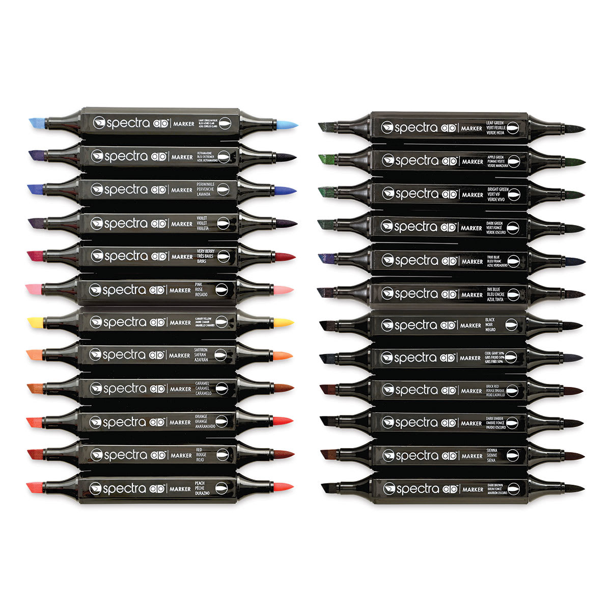 Chartpak Spectra Ad Markers - Set of 24 (markers with caps off)