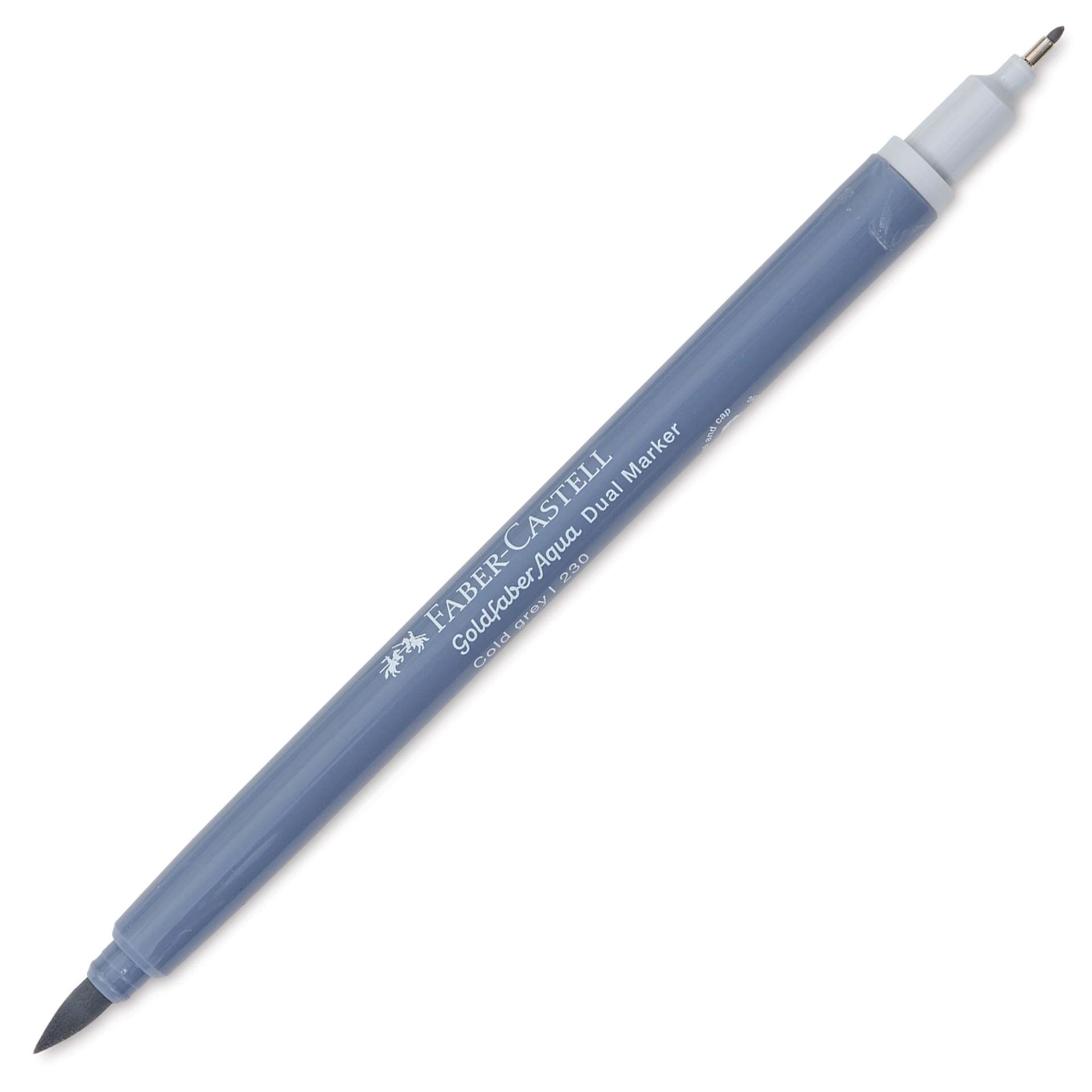 Faber-Castell Goldfaber Aqua Dual Marker - 230 Cold Grey I (marker with caps removed)