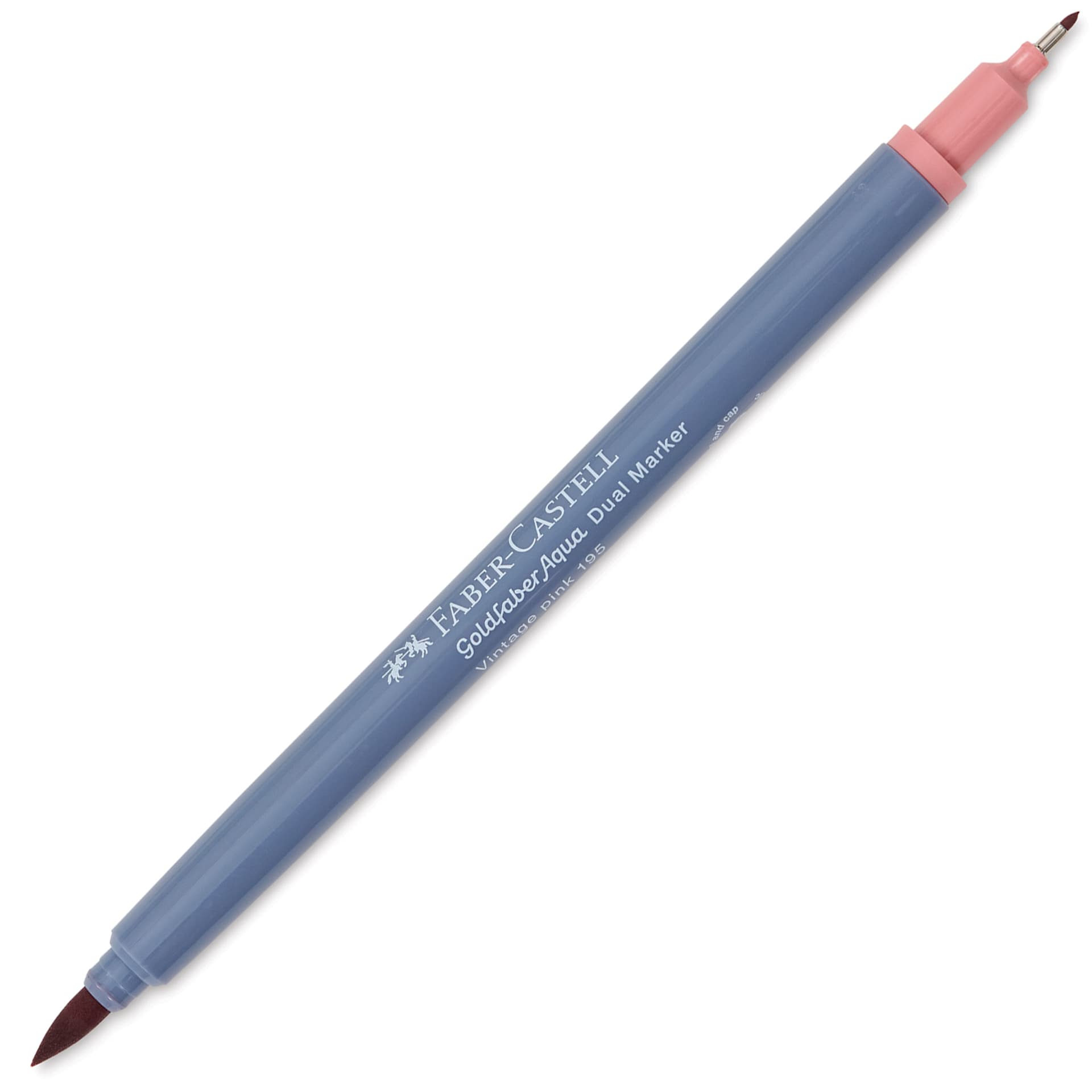 Faber-Castell Goldfaber Aqua Dual Marker - 195 Vintage Pink (marker with caps removed)