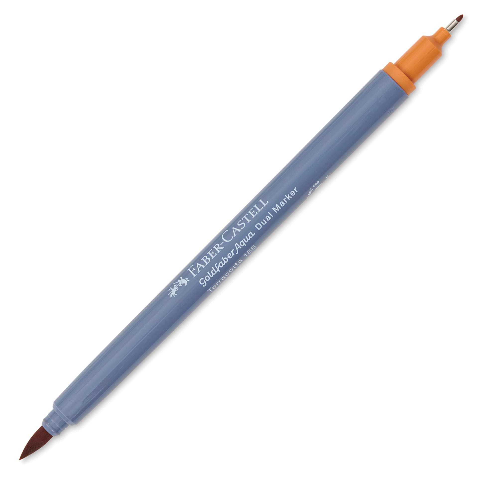 Faber-Castell Goldfaber Aqua Dual Marker - 186 Terracotta (marker with caps removed)