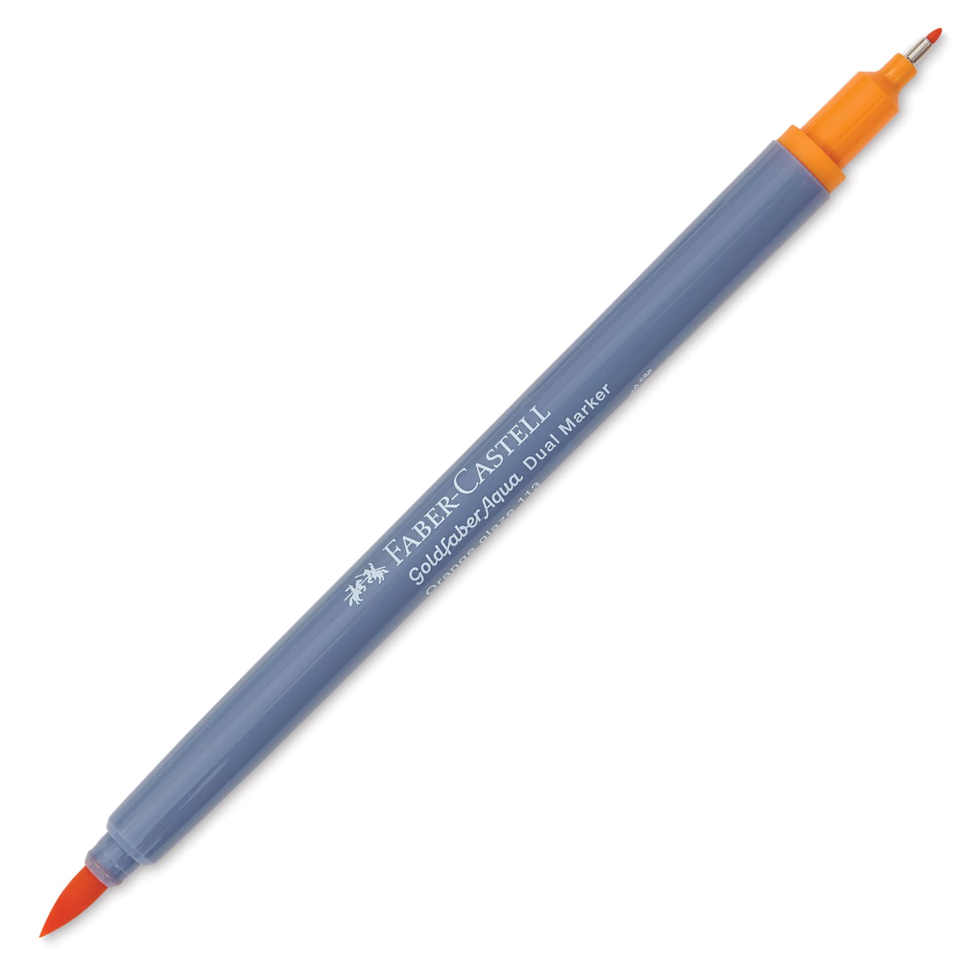 Faber-Castell Goldfaber Aqua Dual Marker - 113 Orange Glaze (marker with caps removed)
