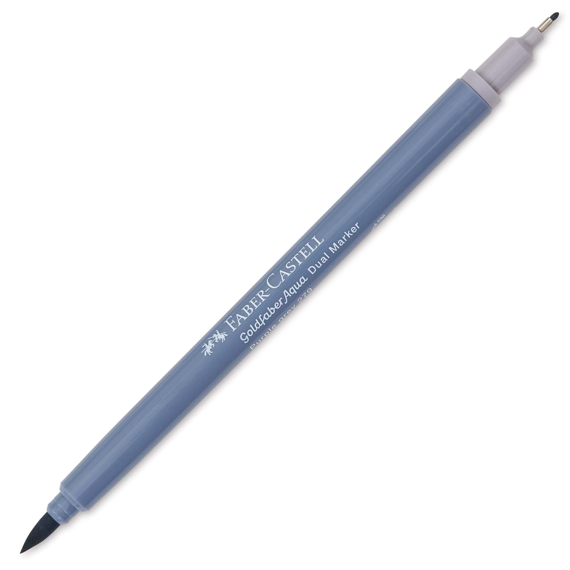 Faber-Castell Goldfaber Aqua Dual Marker - 279 Purple Grey (marker with caps removed)