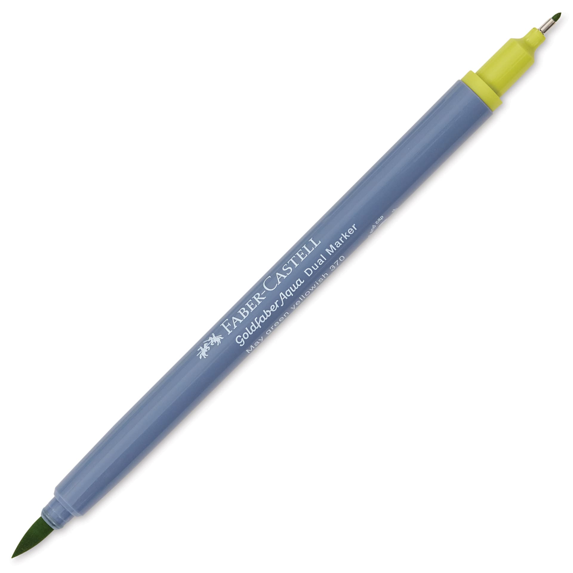 Faber-Castell Goldfaber Aqua Dual Marker - 370 May Green Yellowish (marker with caps removed)
