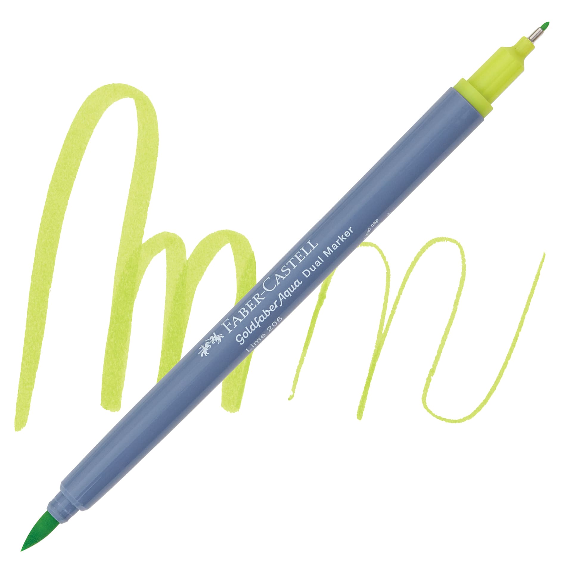 Faber-Castell Goldfaber Aqua Dual Marker - 206 Lime marker and swatch