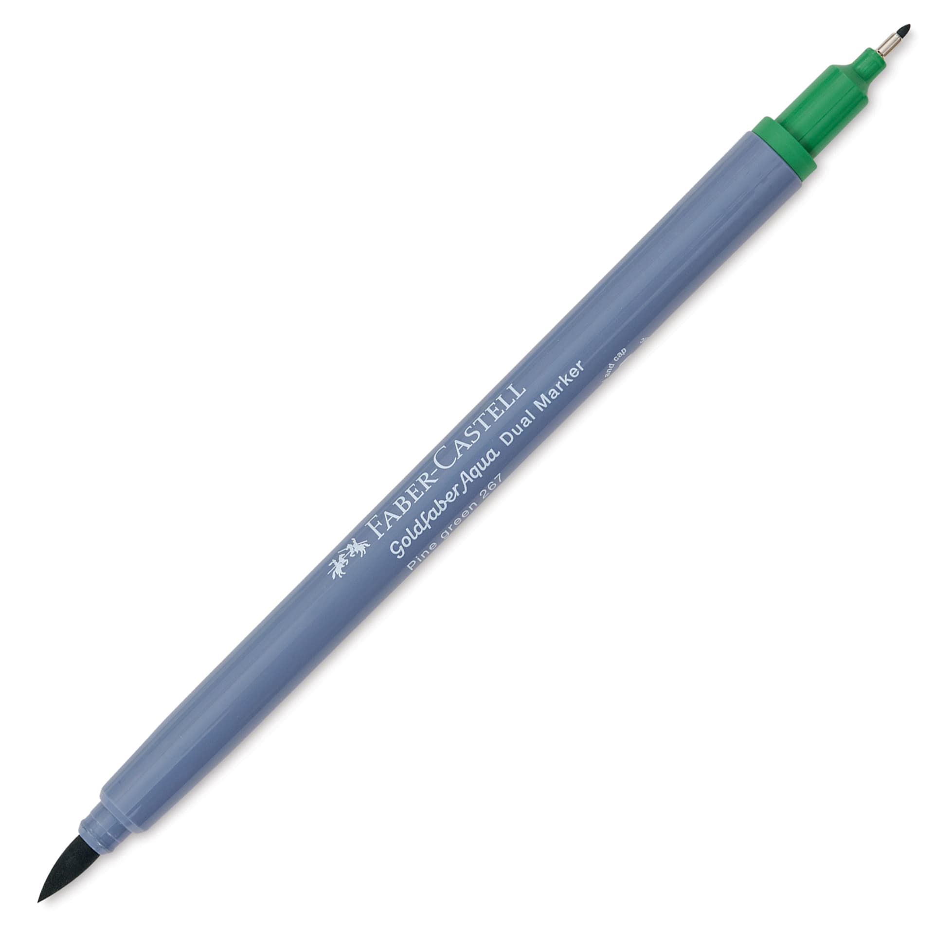 Faber-Castell Goldfaber Aqua Dual Marker - 267 Pine Green (marker with caps removed)