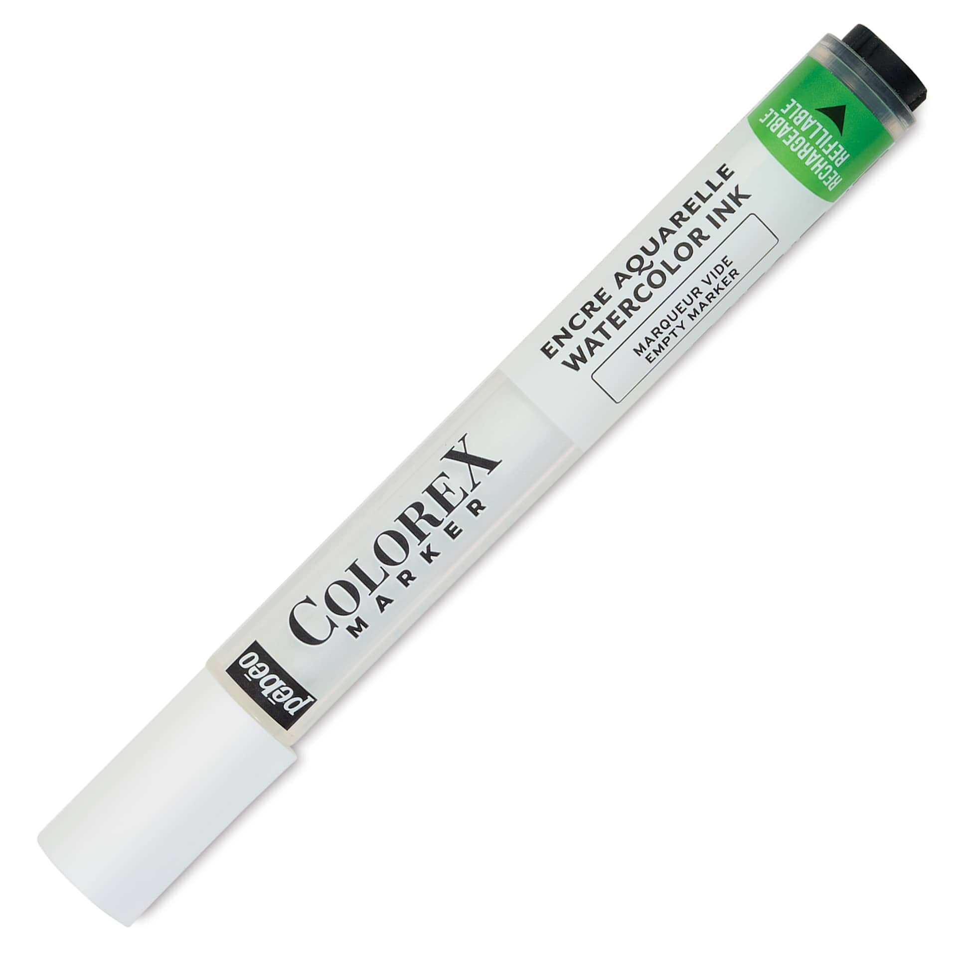 Pebeo Colorex Empty Marker - Brush Tip, 1 mm, cap on
