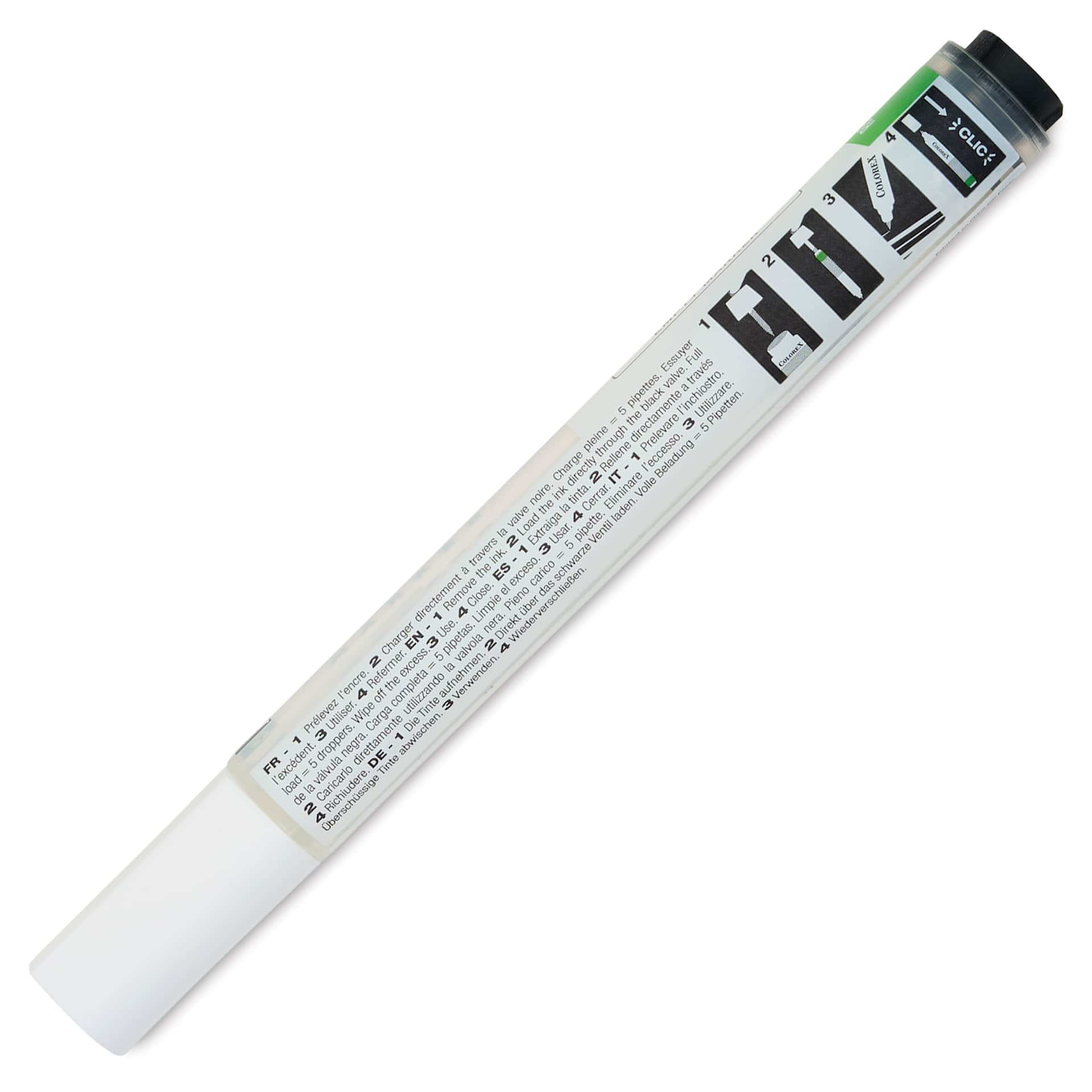 Pebeo Colorex Empty Marker - Brush Tip, 1 mm, back of marker with cap on